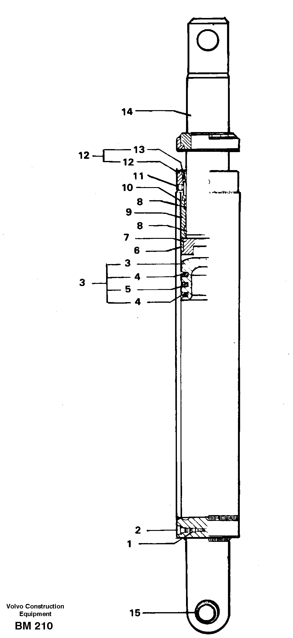 Схема запчастей Volvo A20C - 21995 Gas spring A20C SER NO 3052-