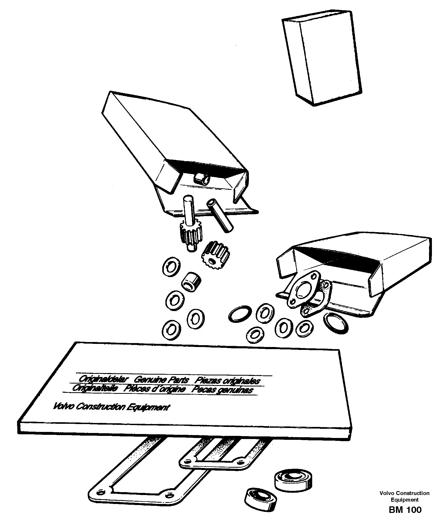 Схема запчастей Volvo A20C - 16664 Ремкомплект двигателя A20C SER NO 3052-