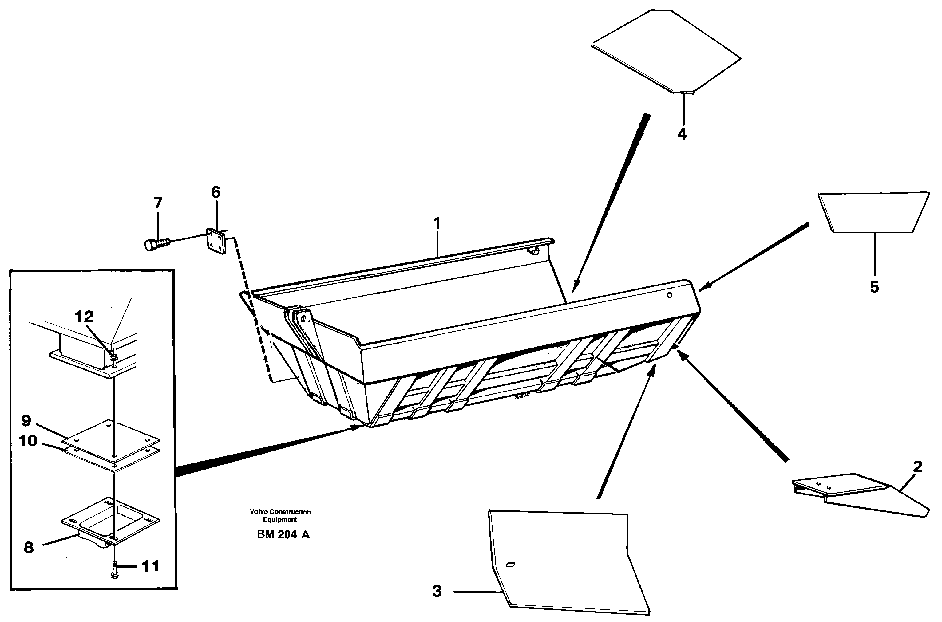 Схема запчастей Volvo A20C - 88387 Body A20C SER NO 3052-