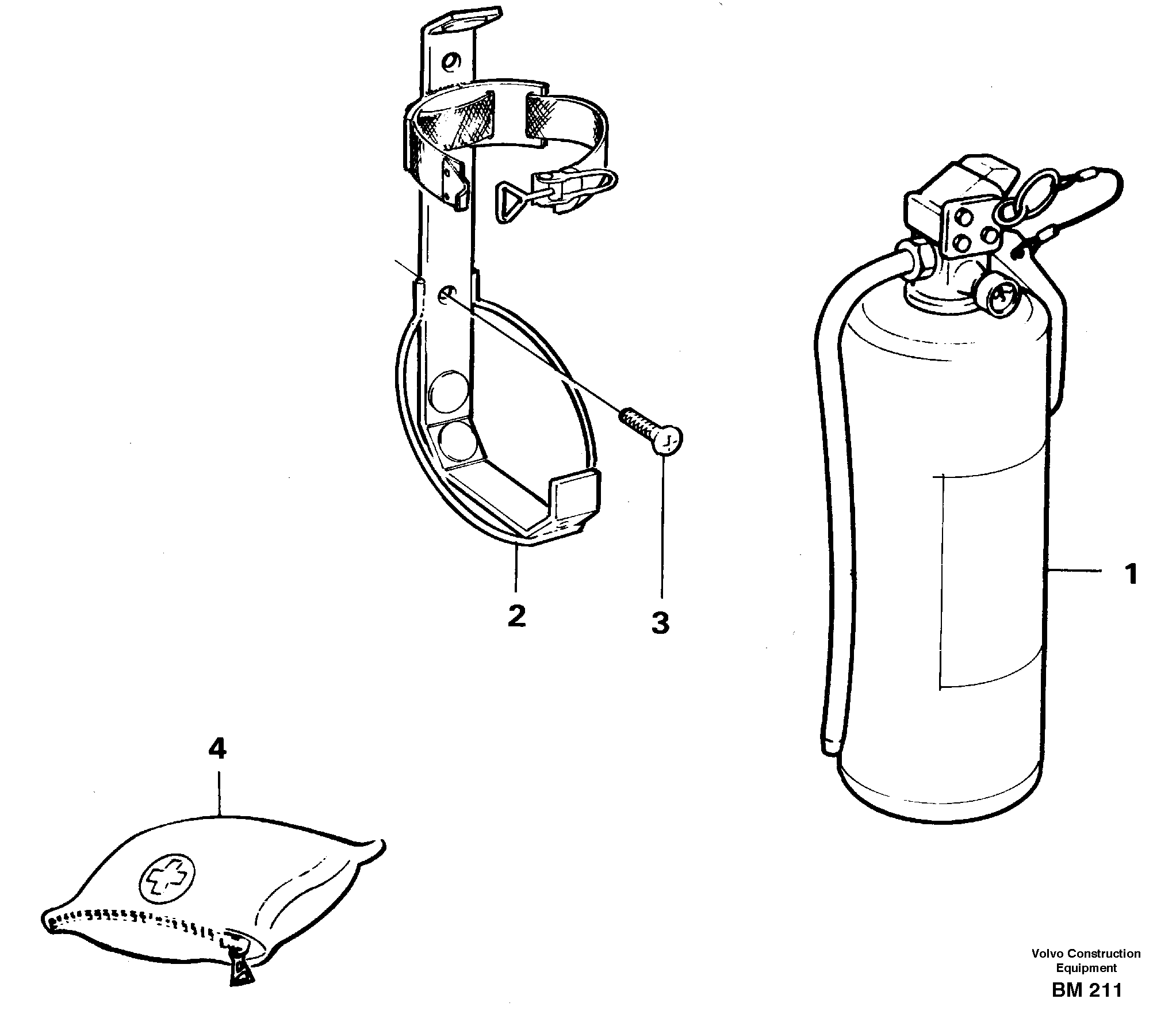 Схема запчастей Volvo A20C - 21997 Emergency equipment A20C SER NO 3052-