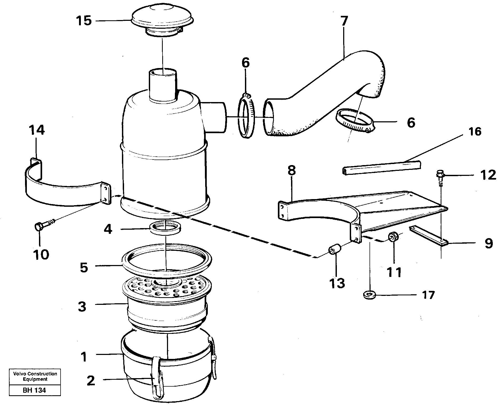 Схема запчастей Volvo A20C - 85762 Фильтр воздушный A20C VOLVO BM VOLVO BM A20C SER NO - 3051