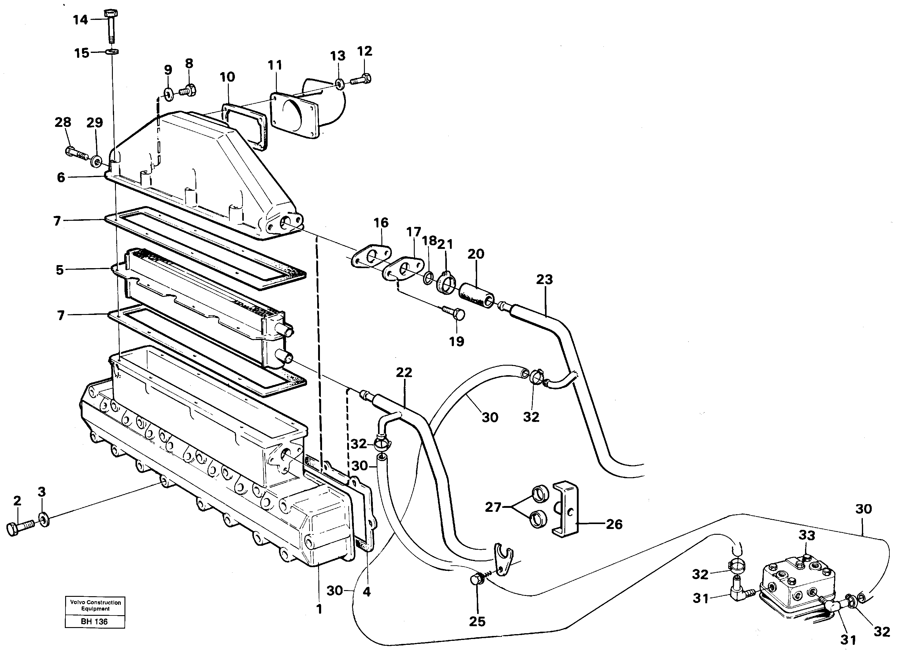 Схема запчастей Volvo A20C - 81644 Intercooler A20C VOLVO BM VOLVO BM A20C SER NO - 3051