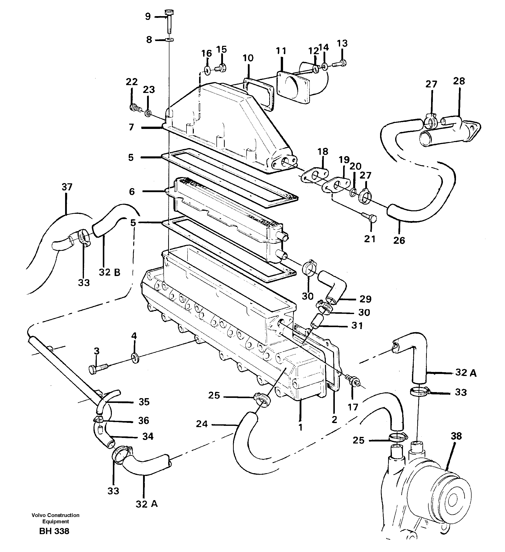 Схема запчастей Volvo A20C - 81646 Intercooler A20C VOLVO BM VOLVO BM A20C SER NO - 3051