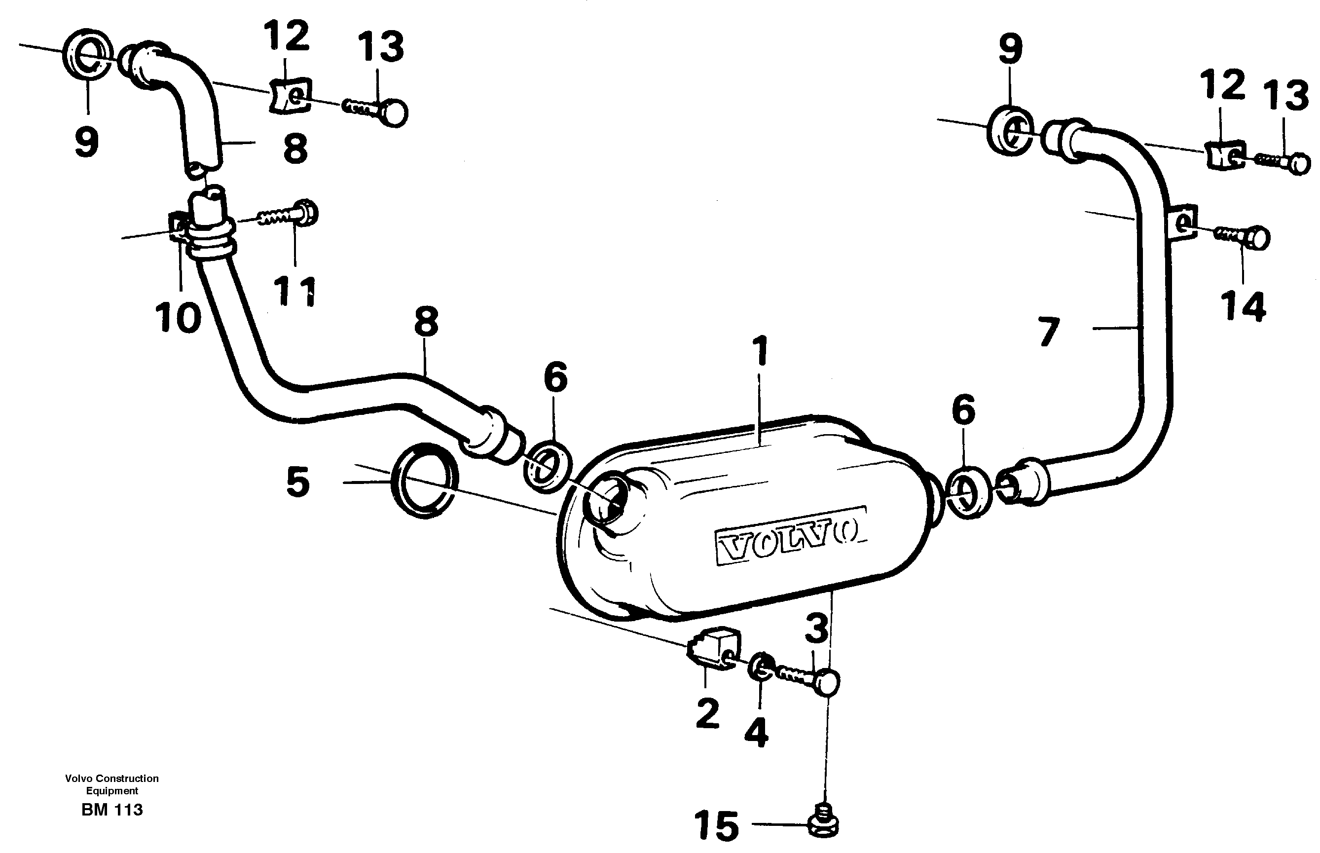 Схема запчастей Volvo A20C - 7284 Масляный радиатор A20C SER NO 3052-
