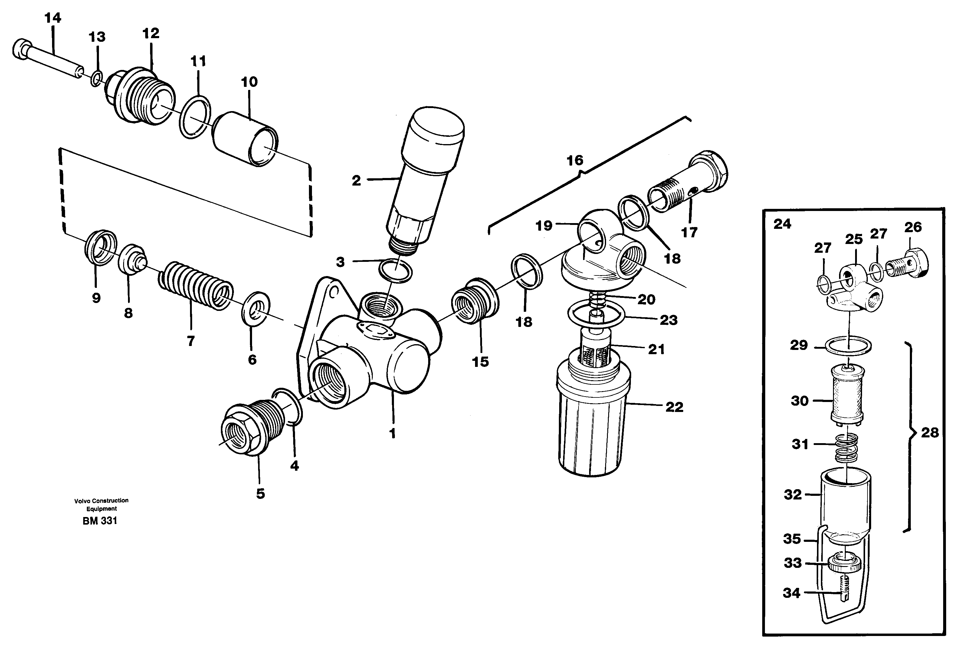Схема запчастей Volvo A20C - 97496 Feed pump A20C SER NO 3052-