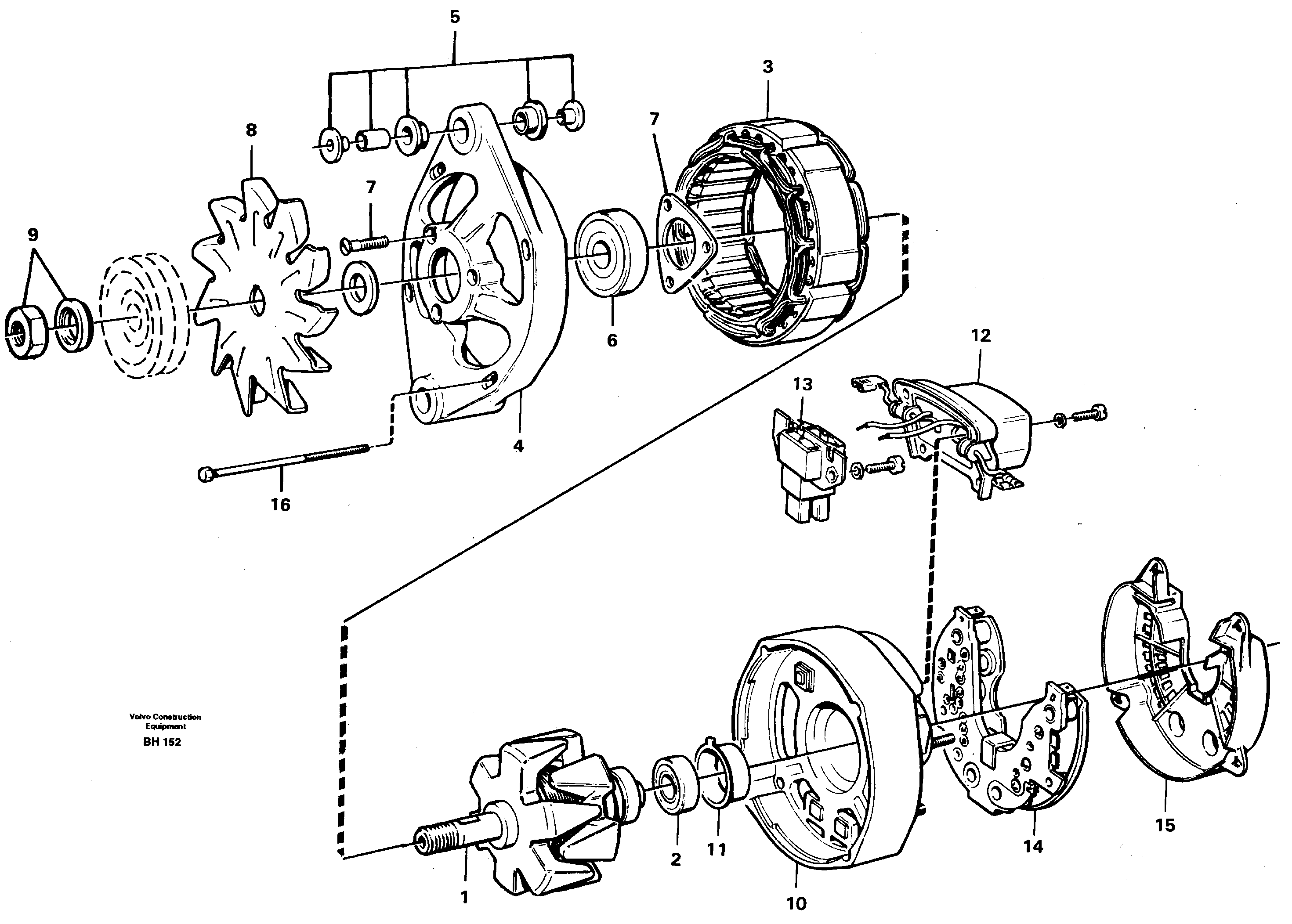 Схема запчастей Volvo A20C - 19529 Alternator A20C VOLVO BM VOLVO BM A20C SER NO - 3051
