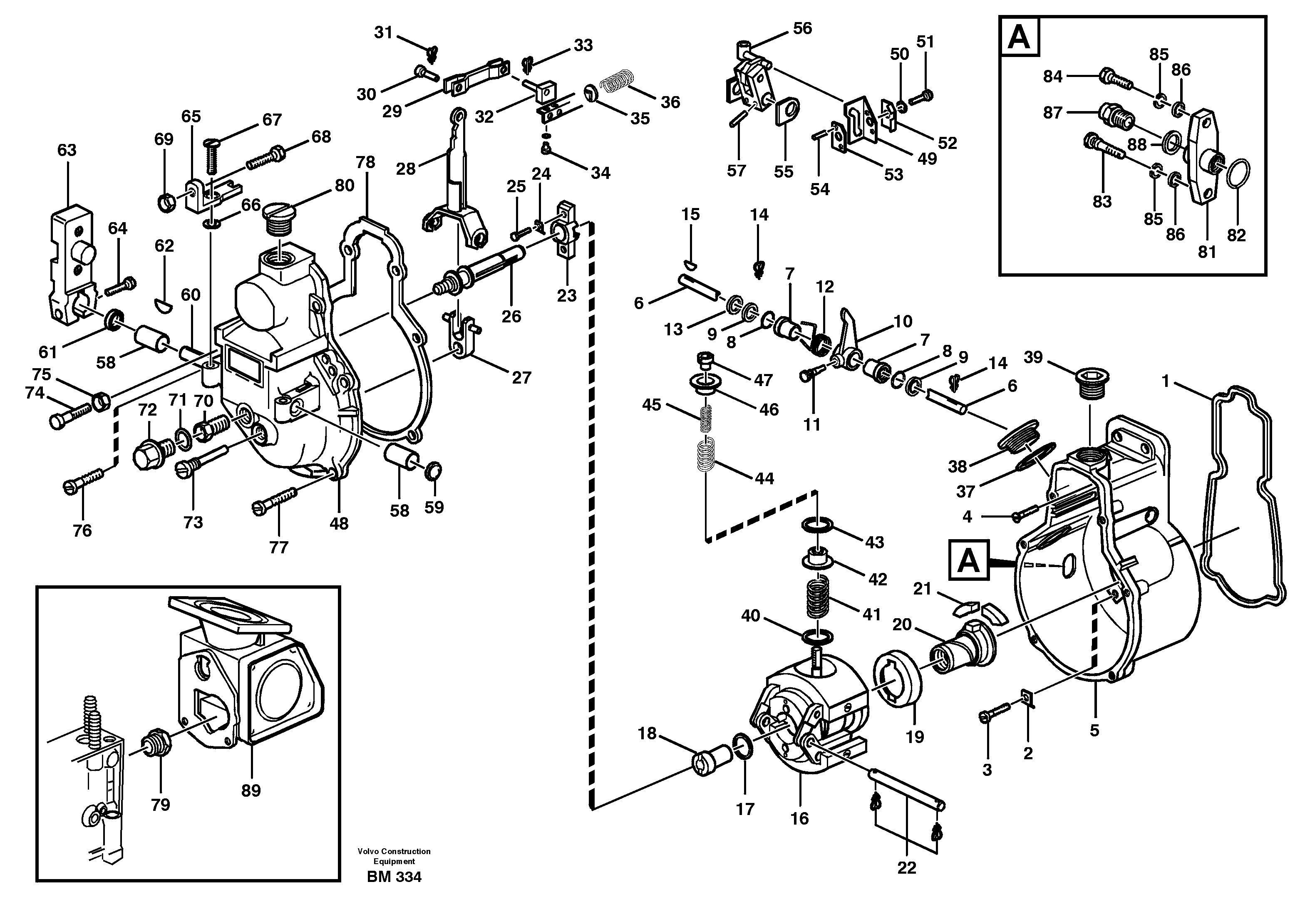 Схема запчастей Volvo A20C - 58883 Centrifugal governor A20C SER NO 3052-