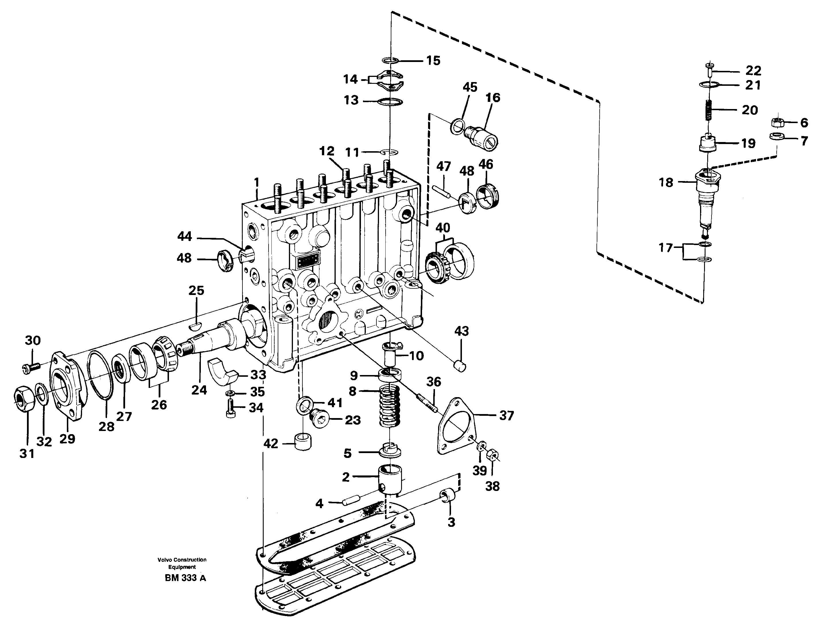 Схема запчастей Volvo A20C - 90292 Насос A20C SER NO 3052-