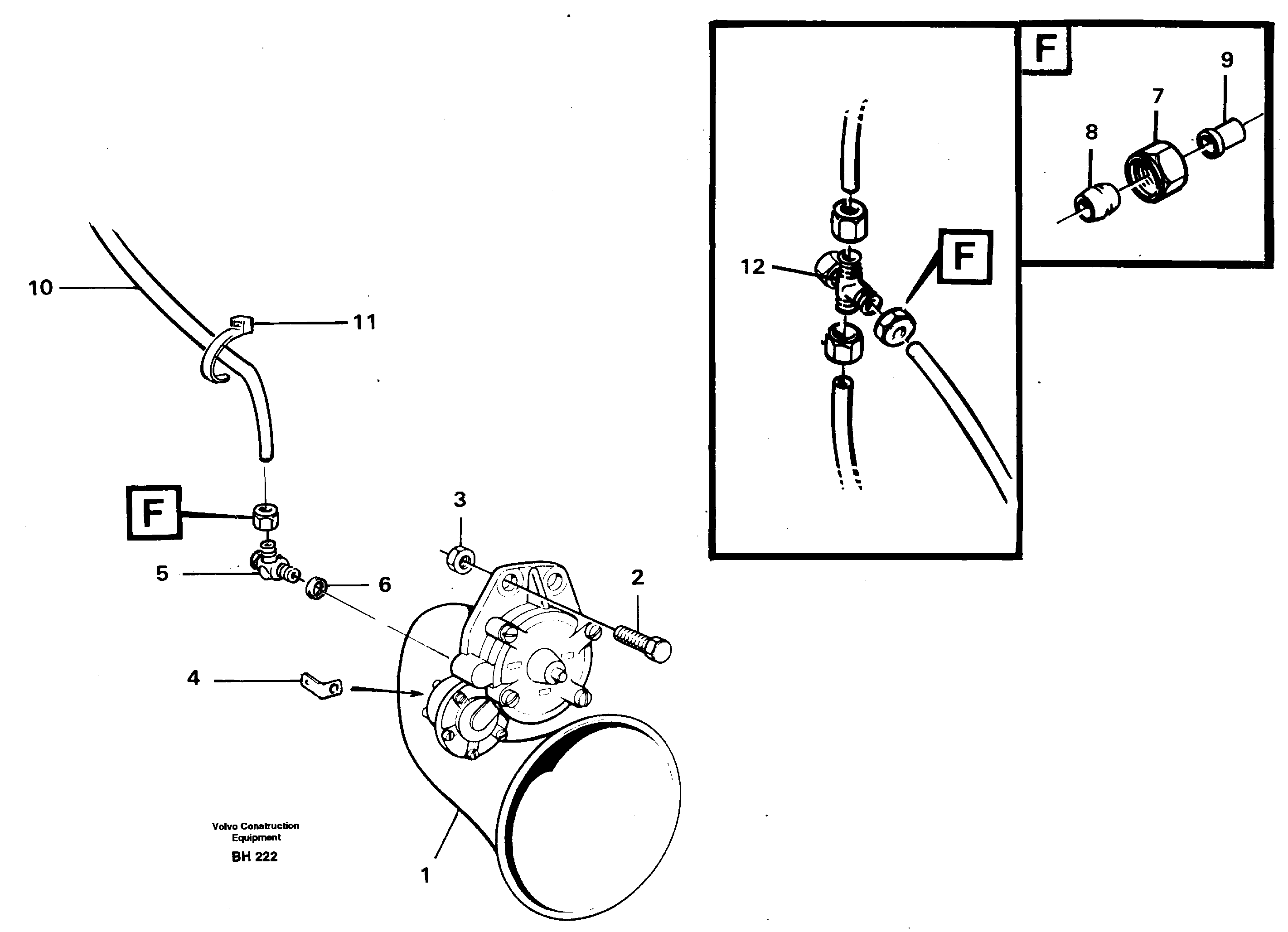 Схема запчастей Volvo A20C - 85072 Compressor horn A20C VOLVO BM VOLVO BM A20C SER NO - 3051