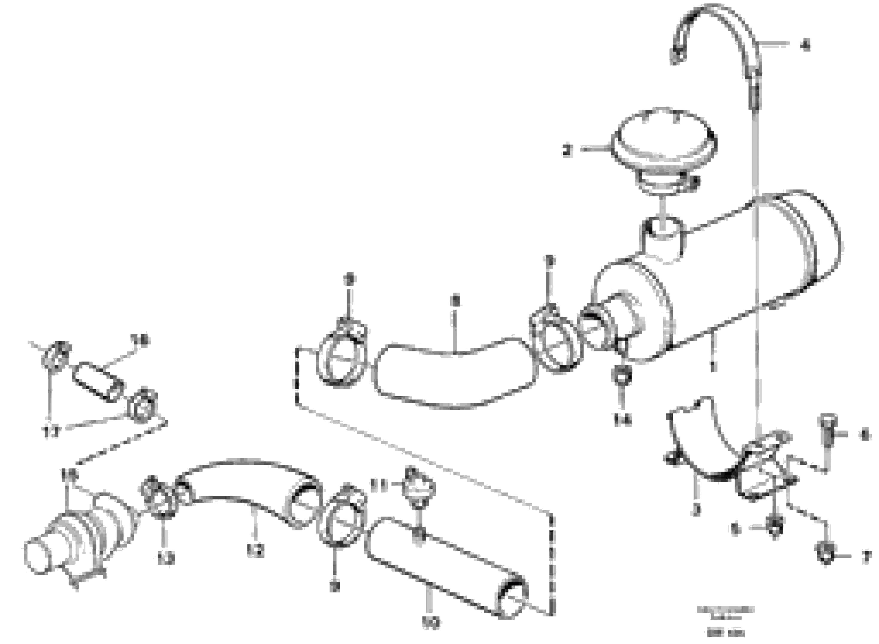 Схема запчастей Volvo A20C - 85305 Система впуска A20C SER NO 3052-