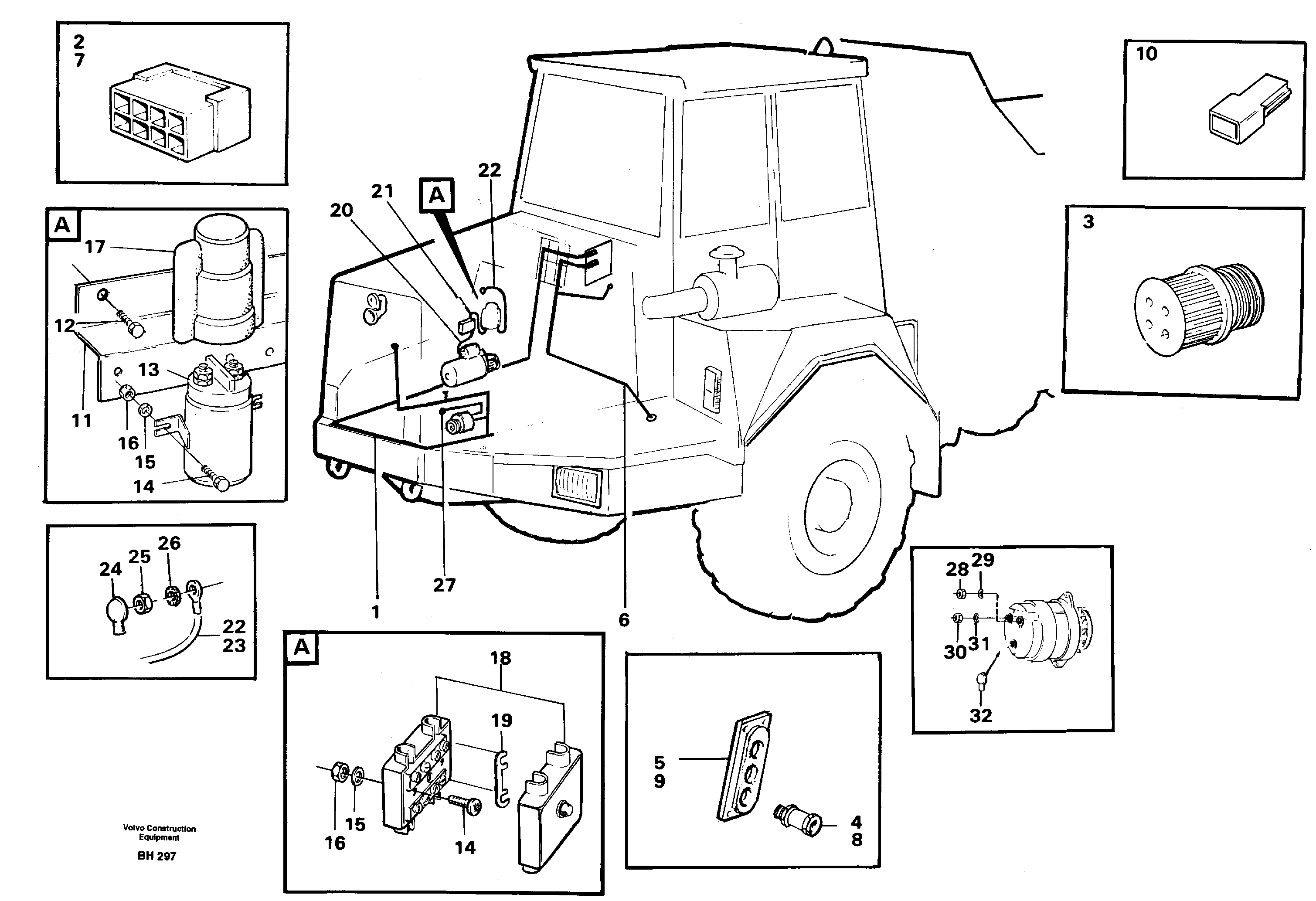 Схема запчастей Volvo A20C - 56755 Cable harnesses, front A20C VOLVO BM VOLVO BM A20C SER NO - 3051