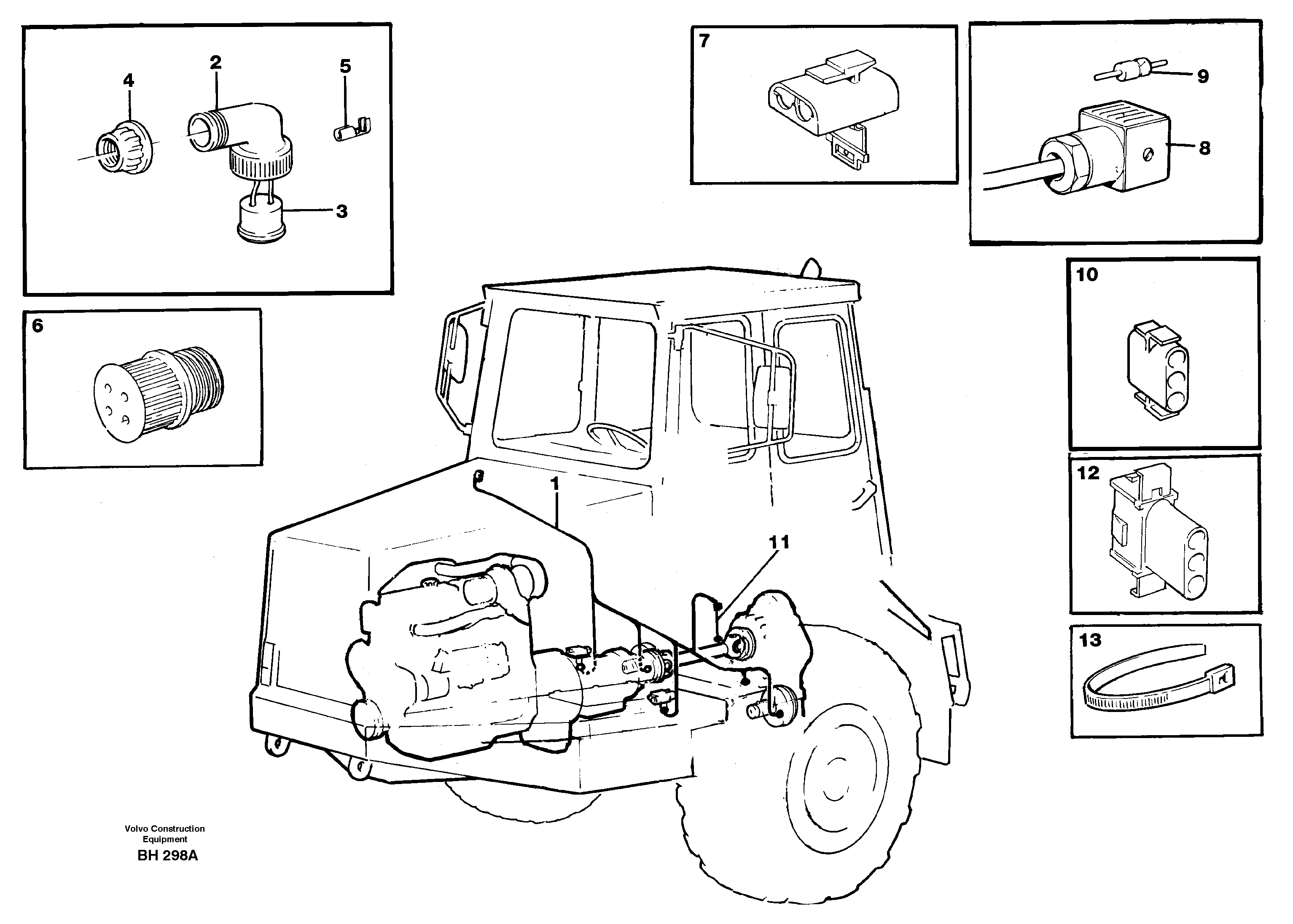 Схема запчастей Volvo A20C - 56756 Cable harnesses, front A20C VOLVO BM VOLVO BM A20C SER NO - 3051
