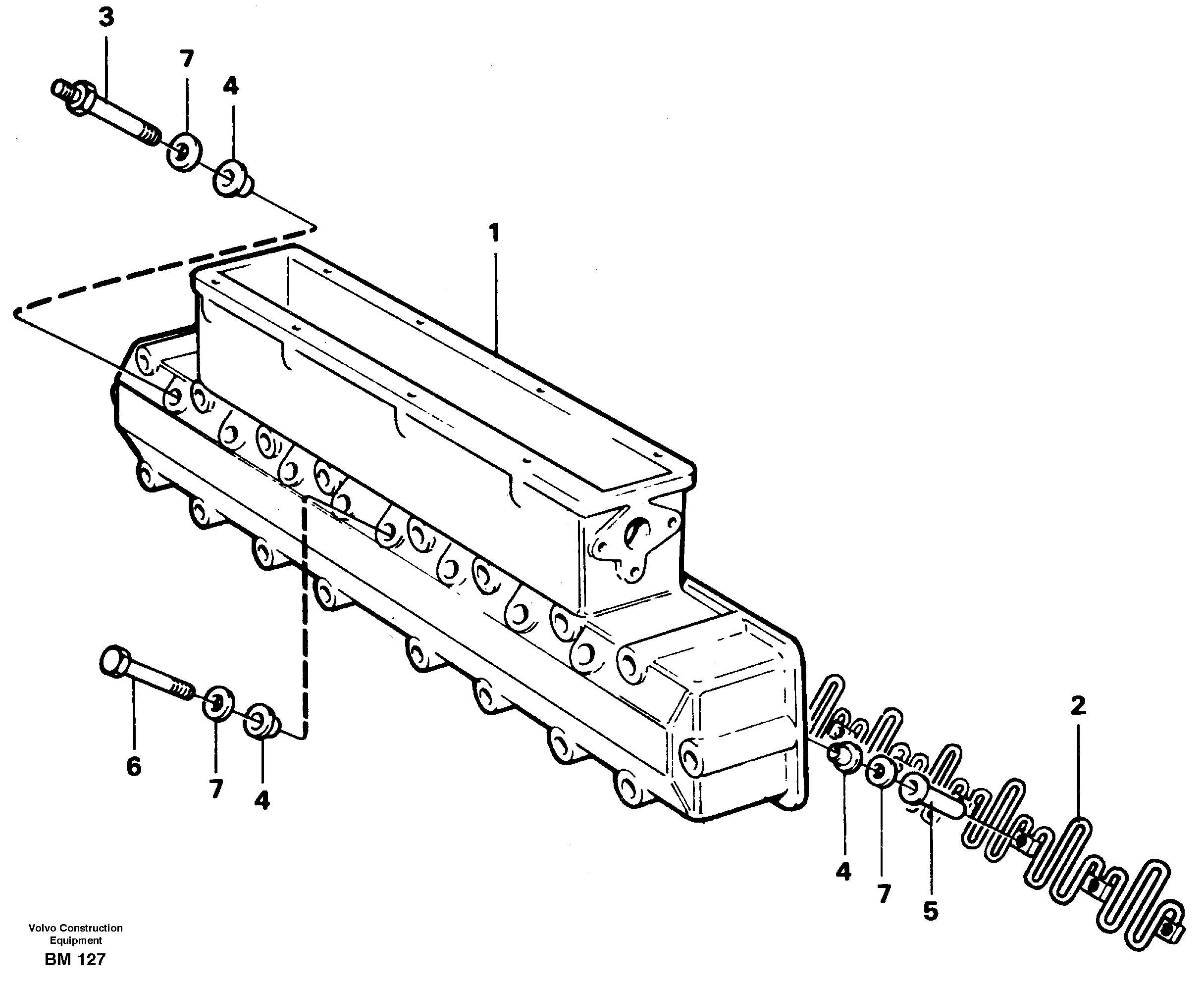 Схема запчастей Volvo A20C - 23821 Inlet manifold A20C SER NO 3052-