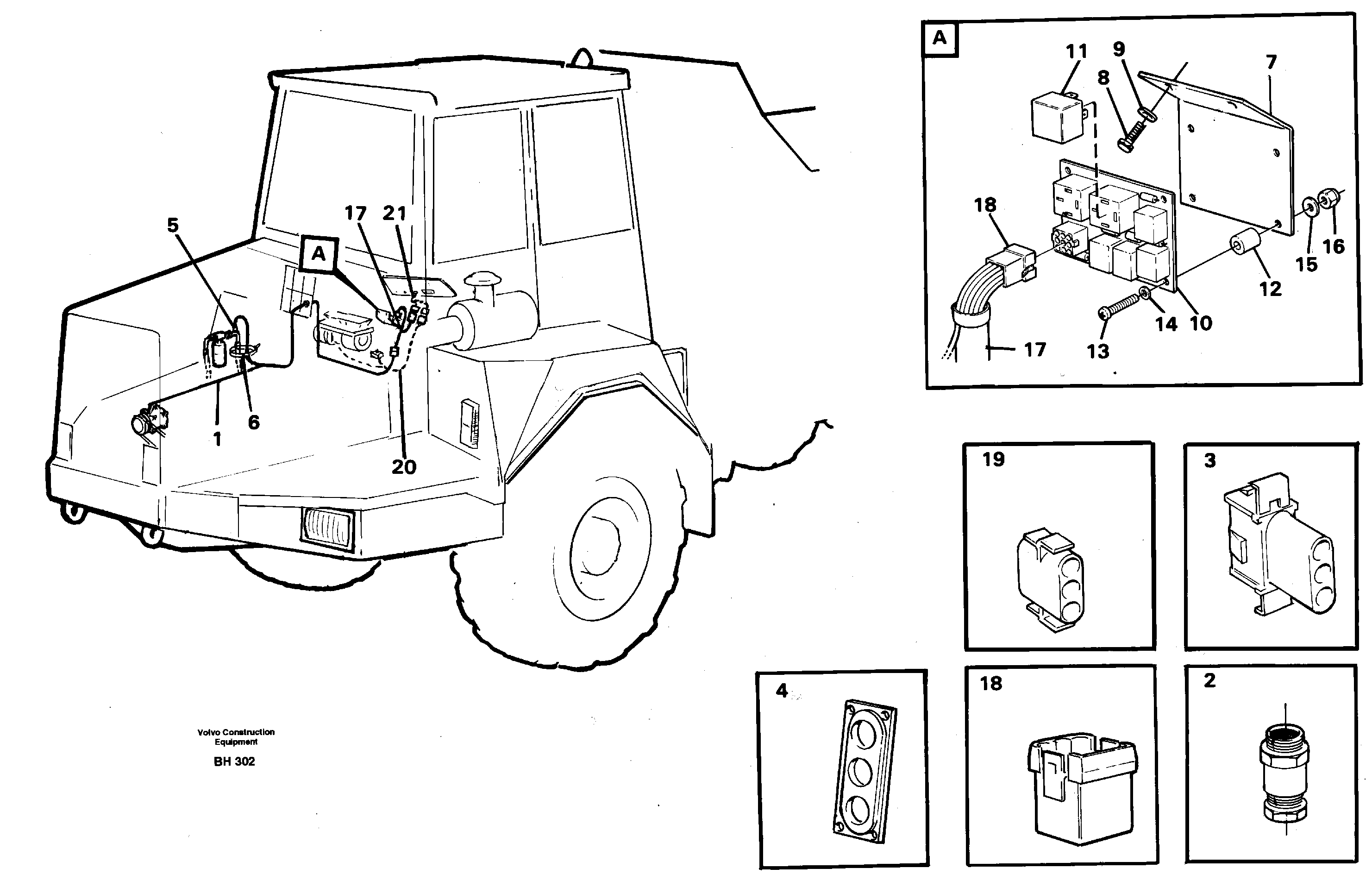 Схема запчастей Volvo A20C - 56759 Cable harness, air conditioning A20C VOLVO BM VOLVO BM A20C SER NO - 3051