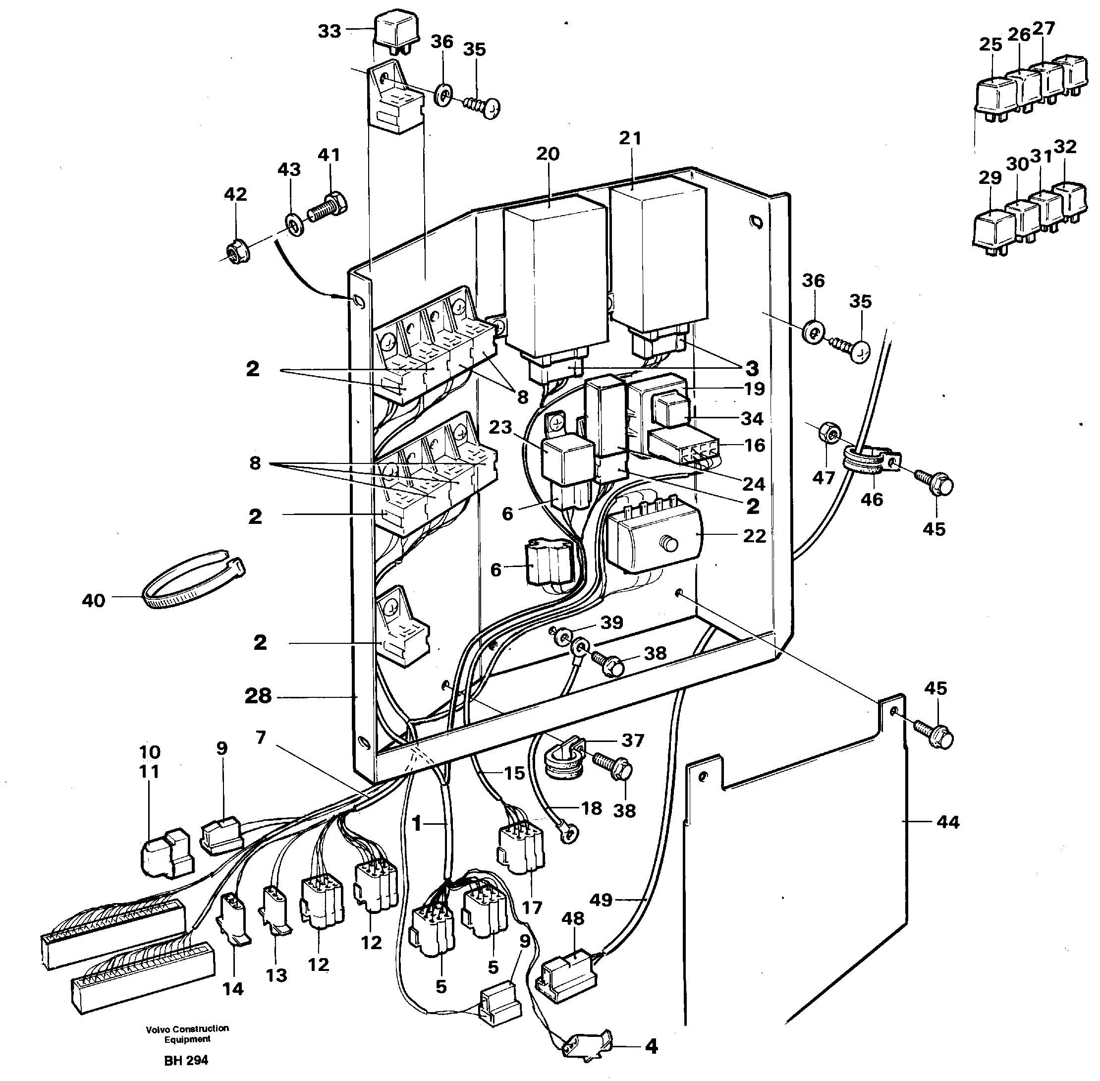 Схема запчастей Volvo A20C - 56761 Distribution box, left A20C VOLVO BM VOLVO BM A20C SER NO - 3051