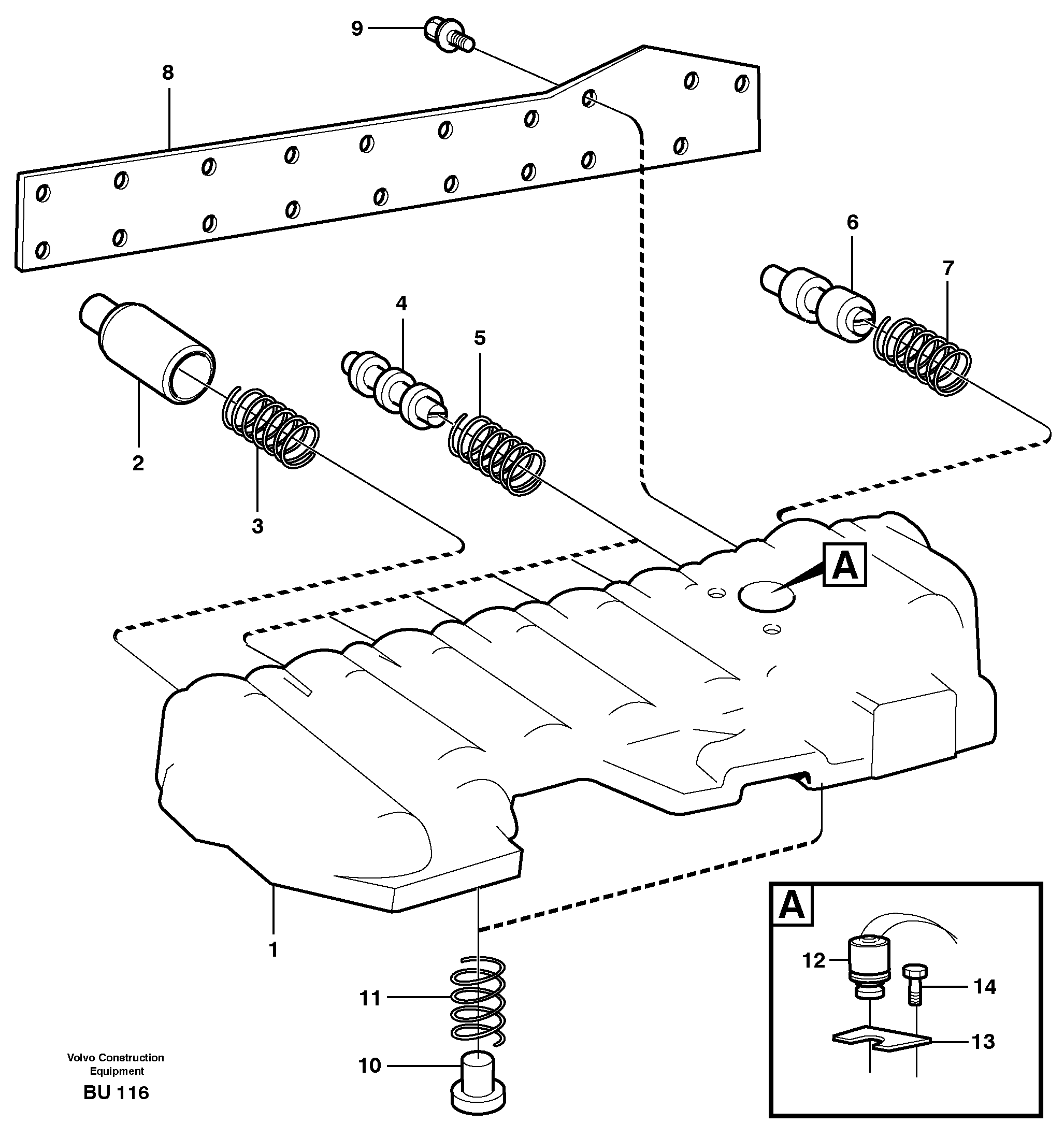 Схема запчастей Volvo A25D - 13048 Modulated valve A25D S/N 13001 -