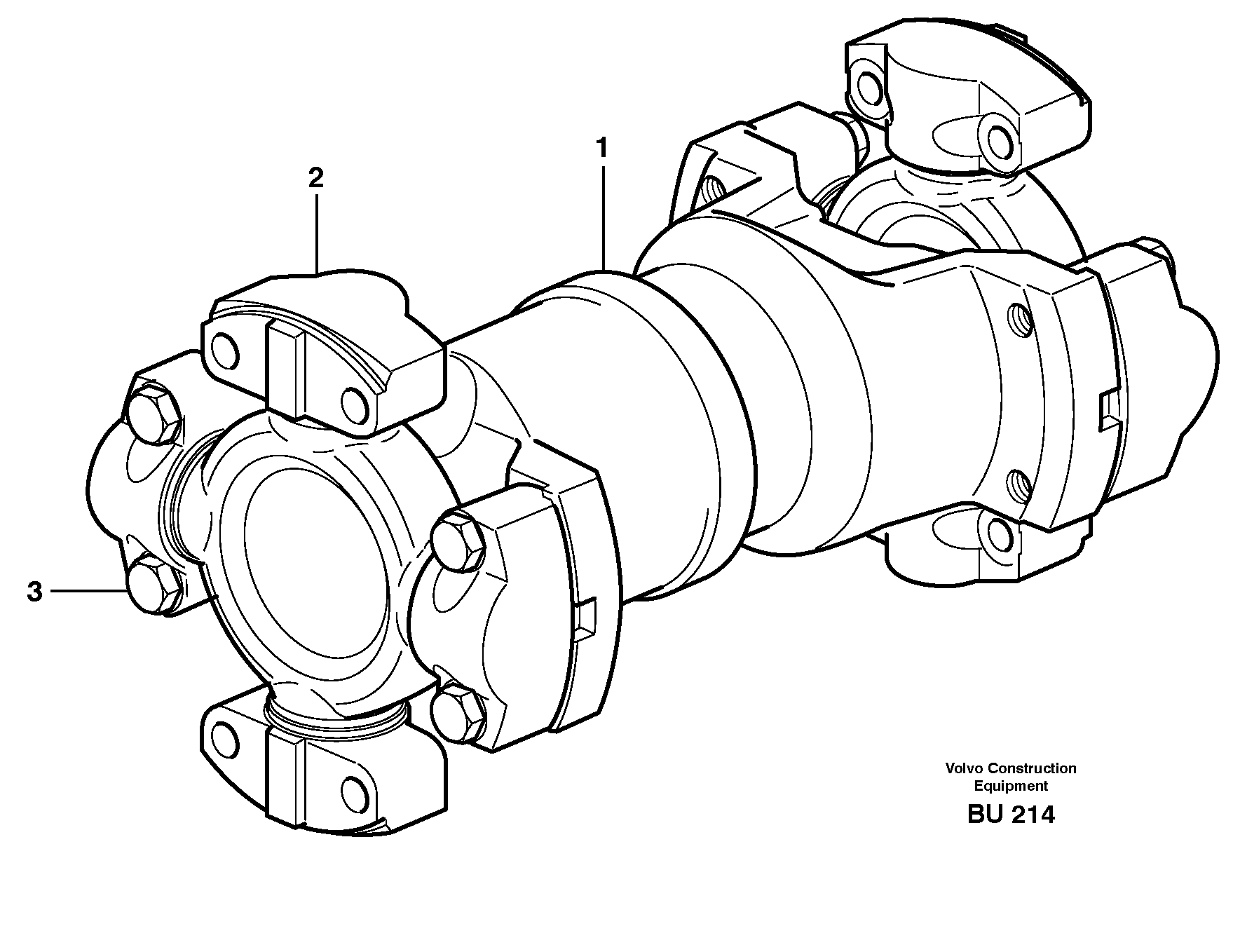 Схема запчастей Volvo A25D - 18230 Вал карданный A25D S/N 13001 -