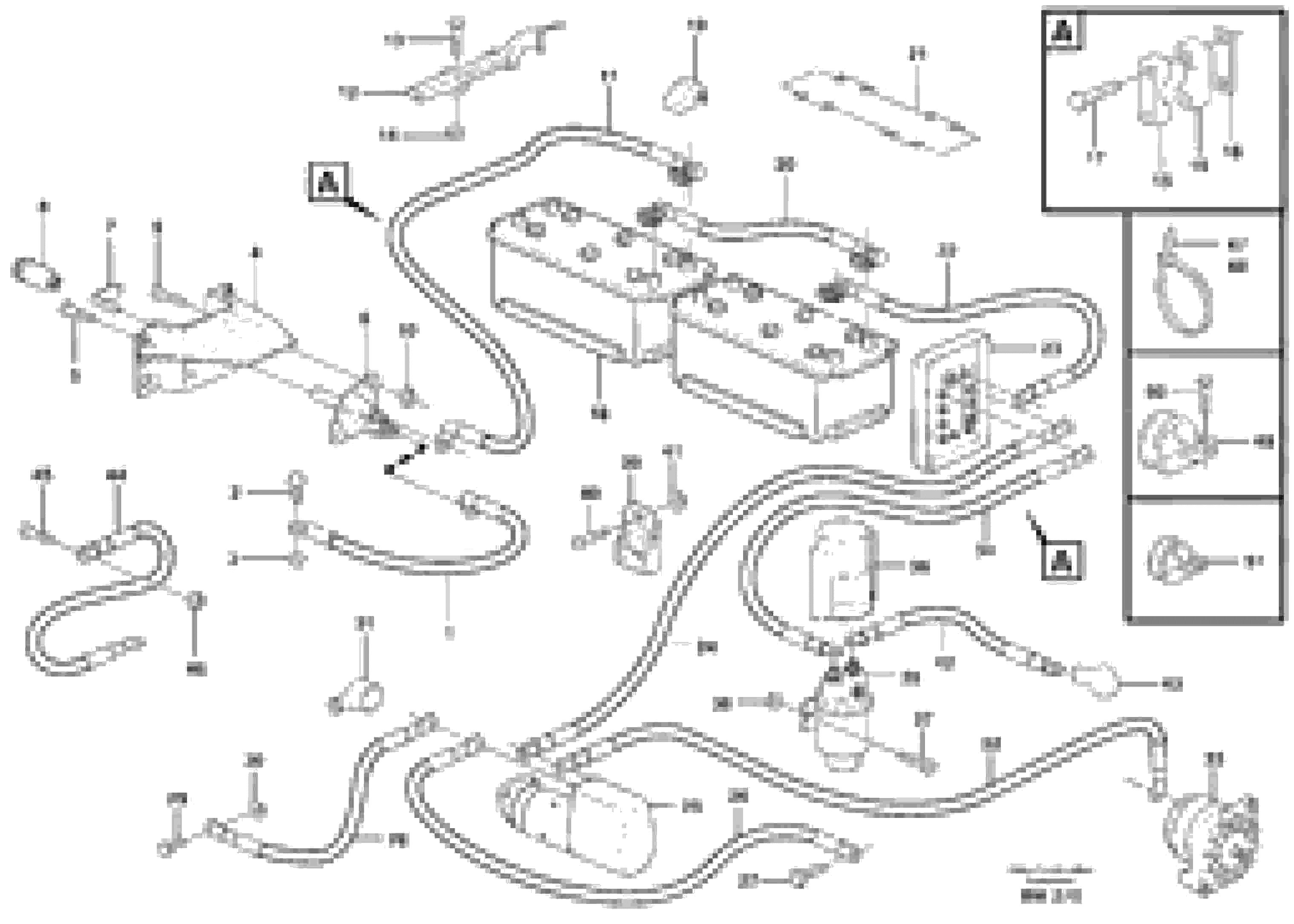 Схема запчастей Volvo A25D - 56780 Battery cable and main switch A25D S/N -12999, - 61118 USA