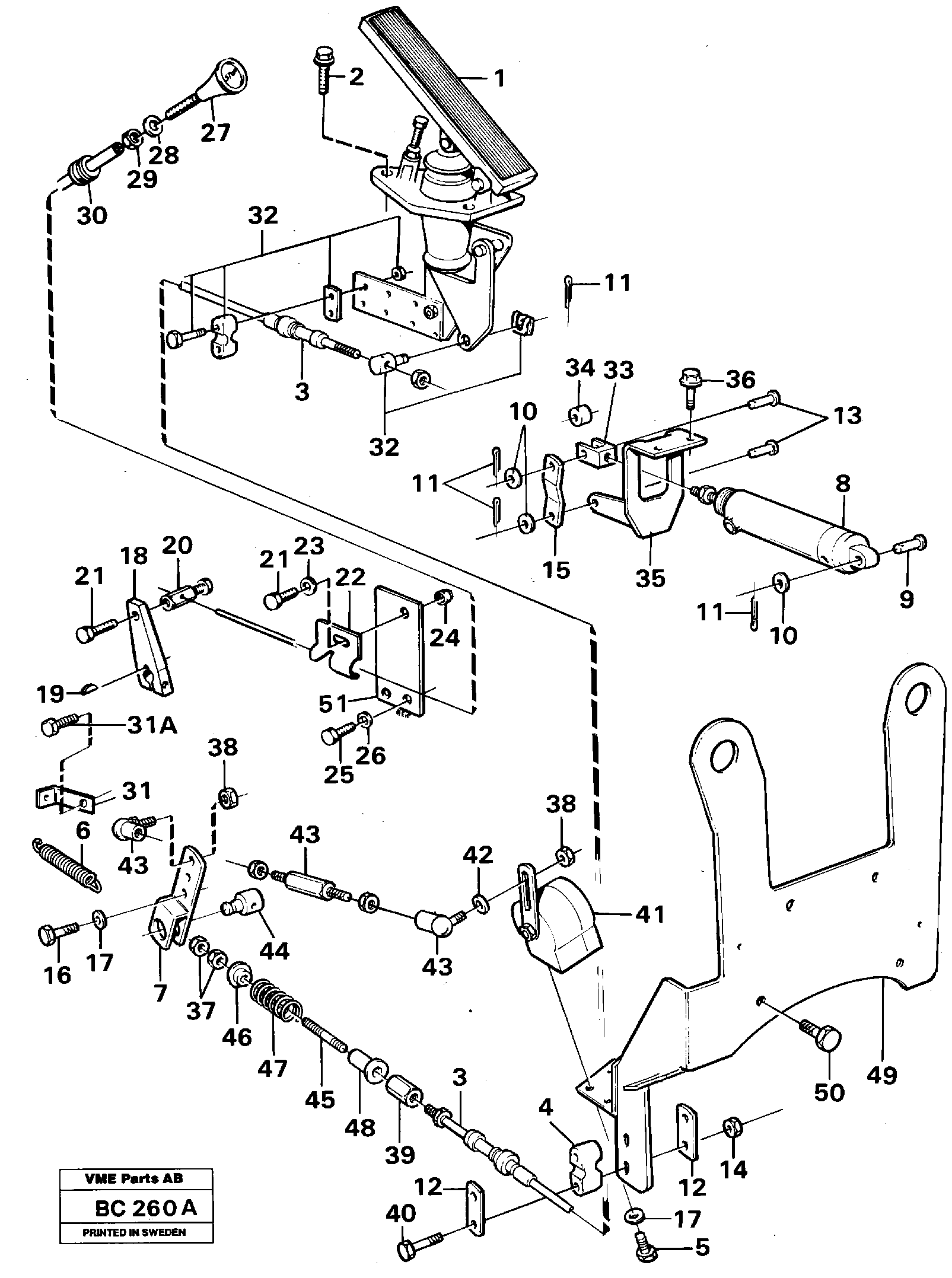 Схема запчастей Volvo A25C - 28693 Regulator control A25C VOLVO BM VOLVO BM A25C SER NO - 10256/ - 60911