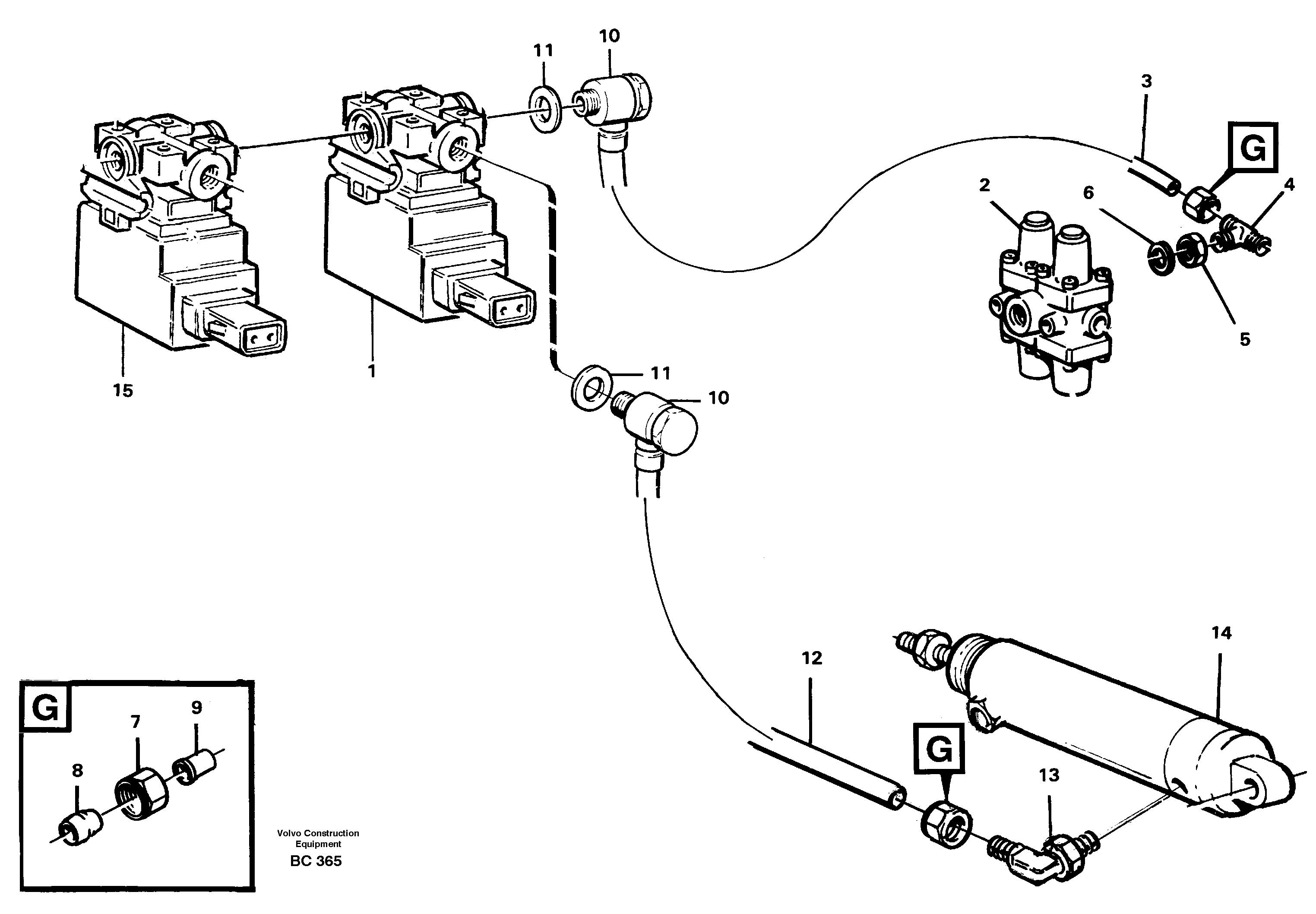 Схема запчастей Volvo A25C - 39432 Compr. air system, throttle control A25C VOLVO BM VOLVO BM A25C SER NO - 10256/ - 60911