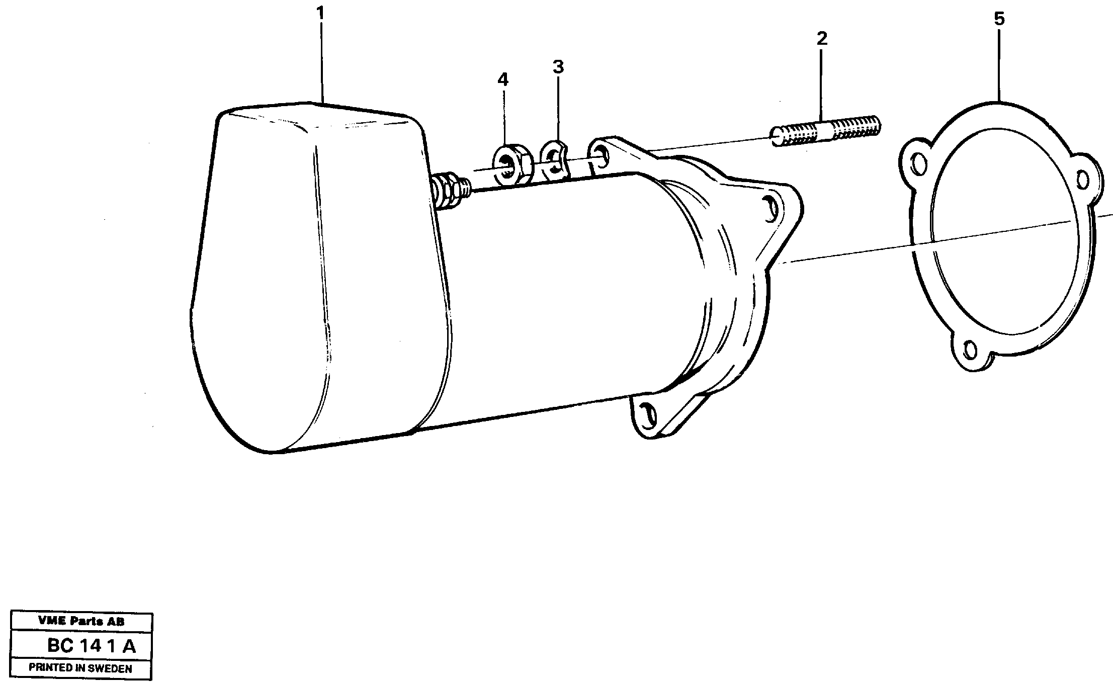 Схема запчастей Volvo A25C - 50508 Starter motor, mounting A25C VOLVO BM VOLVO BM A25C SER NO - 10256/ - 60911
