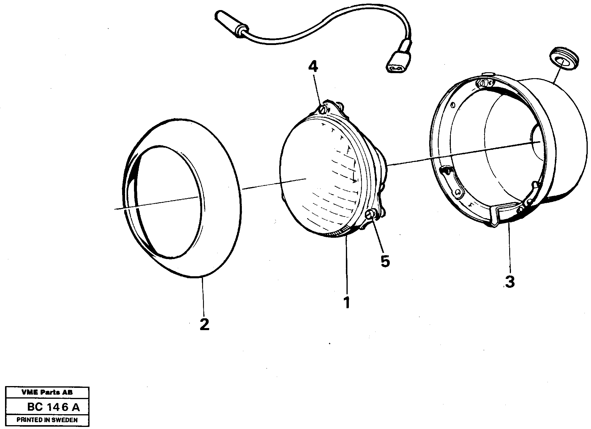 Схема запчастей Volvo A25C - 97409 Headlight A25C VOLVO BM VOLVO BM A25C SER NO - 10256/ - 60911
