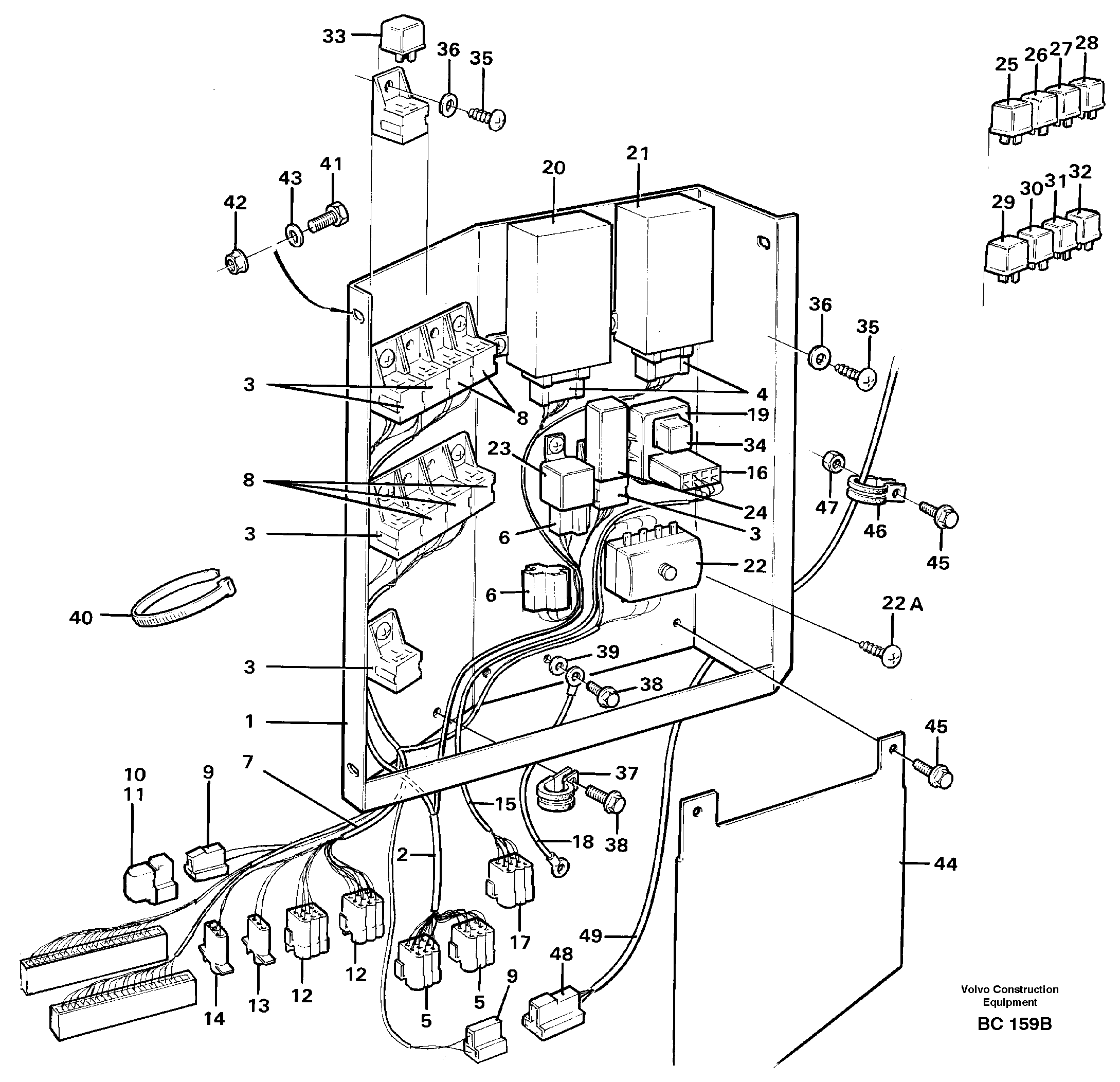 Схема запчастей Volvo A25C - 26112 Distribution box, left A25C VOLVO BM VOLVO BM A25C SER NO - 10256/ - 60911