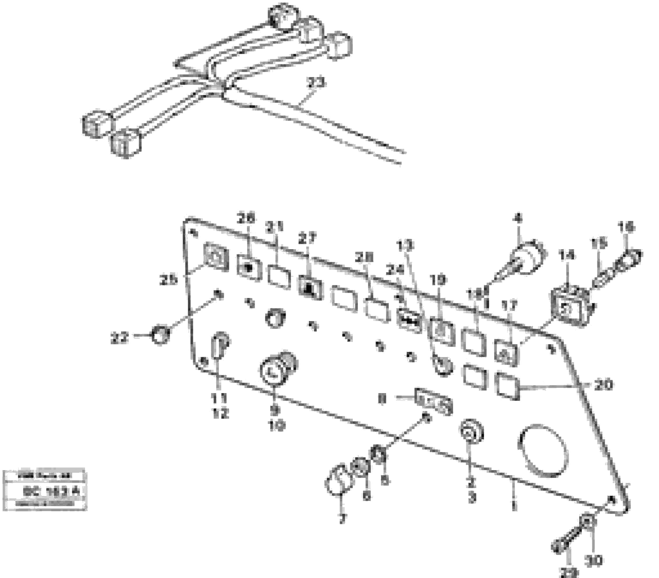 Схема запчастей Volvo A25C - 103179 Instrument panel, right A25C VOLVO BM VOLVO BM A25C SER NO - 10256/ - 60911