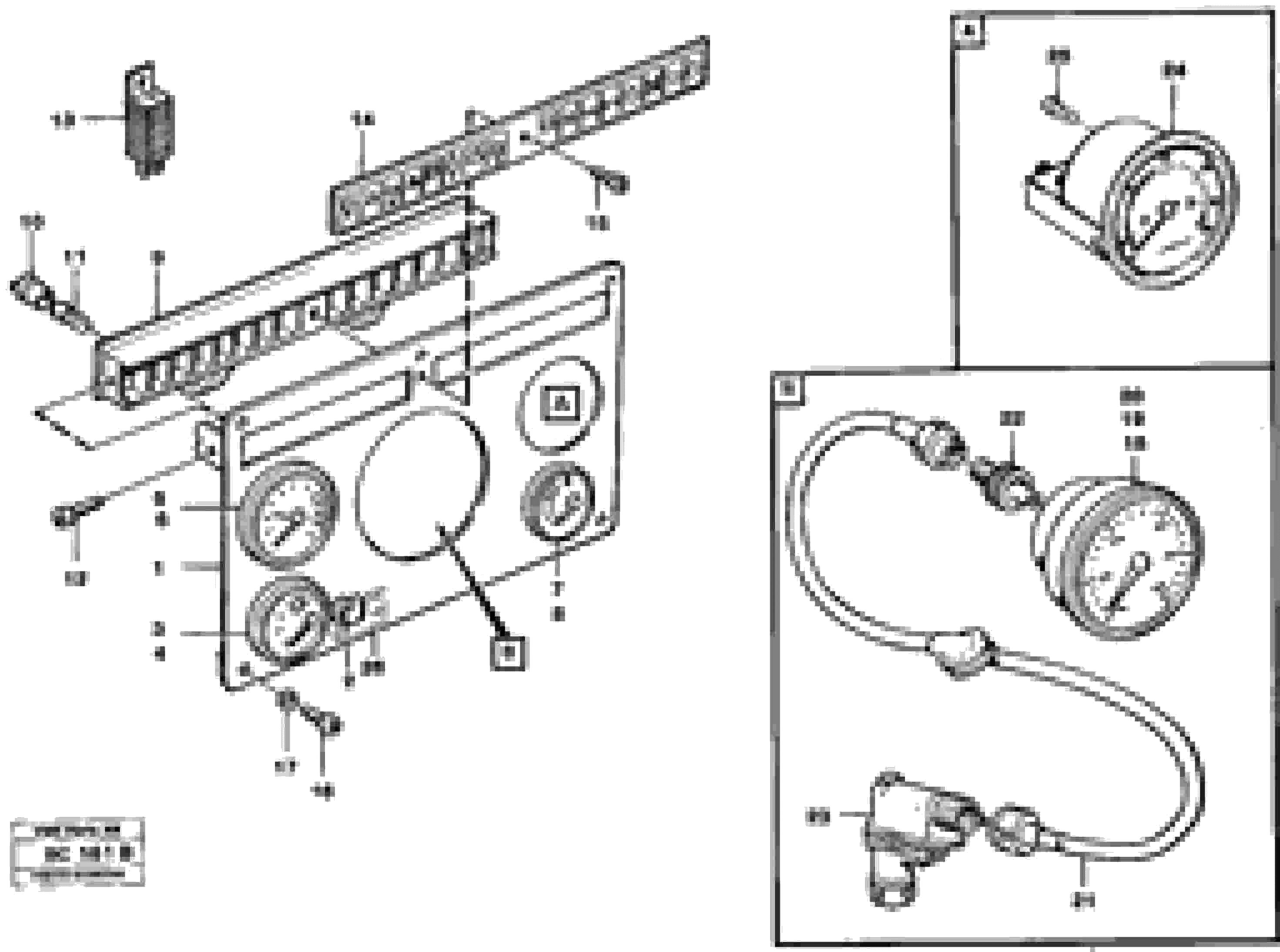 Схема запчастей Volvo A25C - 2349 Instrument panel, middle A25C VOLVO BM VOLVO BM A25C SER NO - 10256/ - 60911