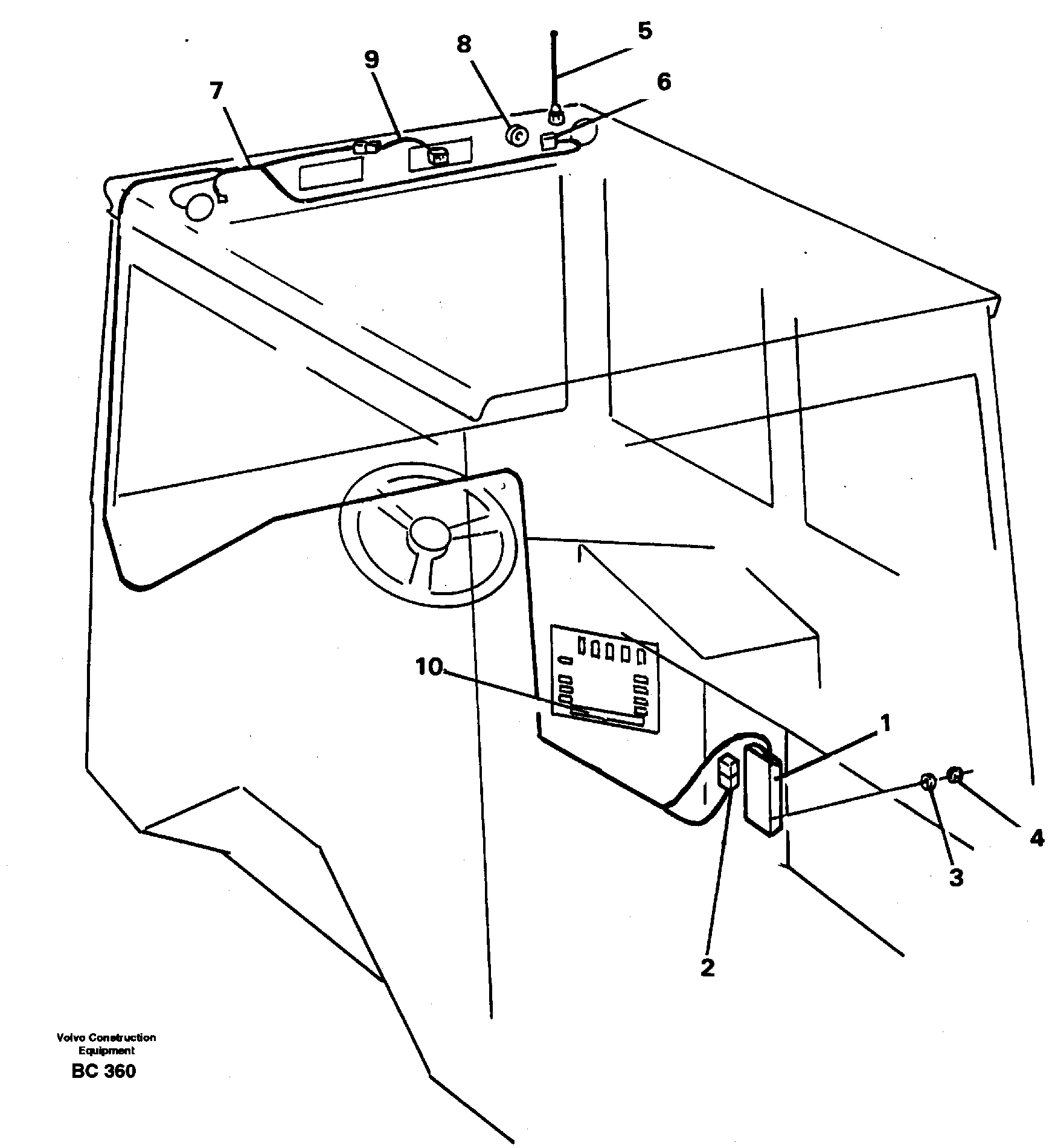 Схема запчастей Volvo A25C - 18261 Voltage converter and cable harness for radio A25C VOLVO BM VOLVO BM A25C SER NO - 10256/ - 60911
