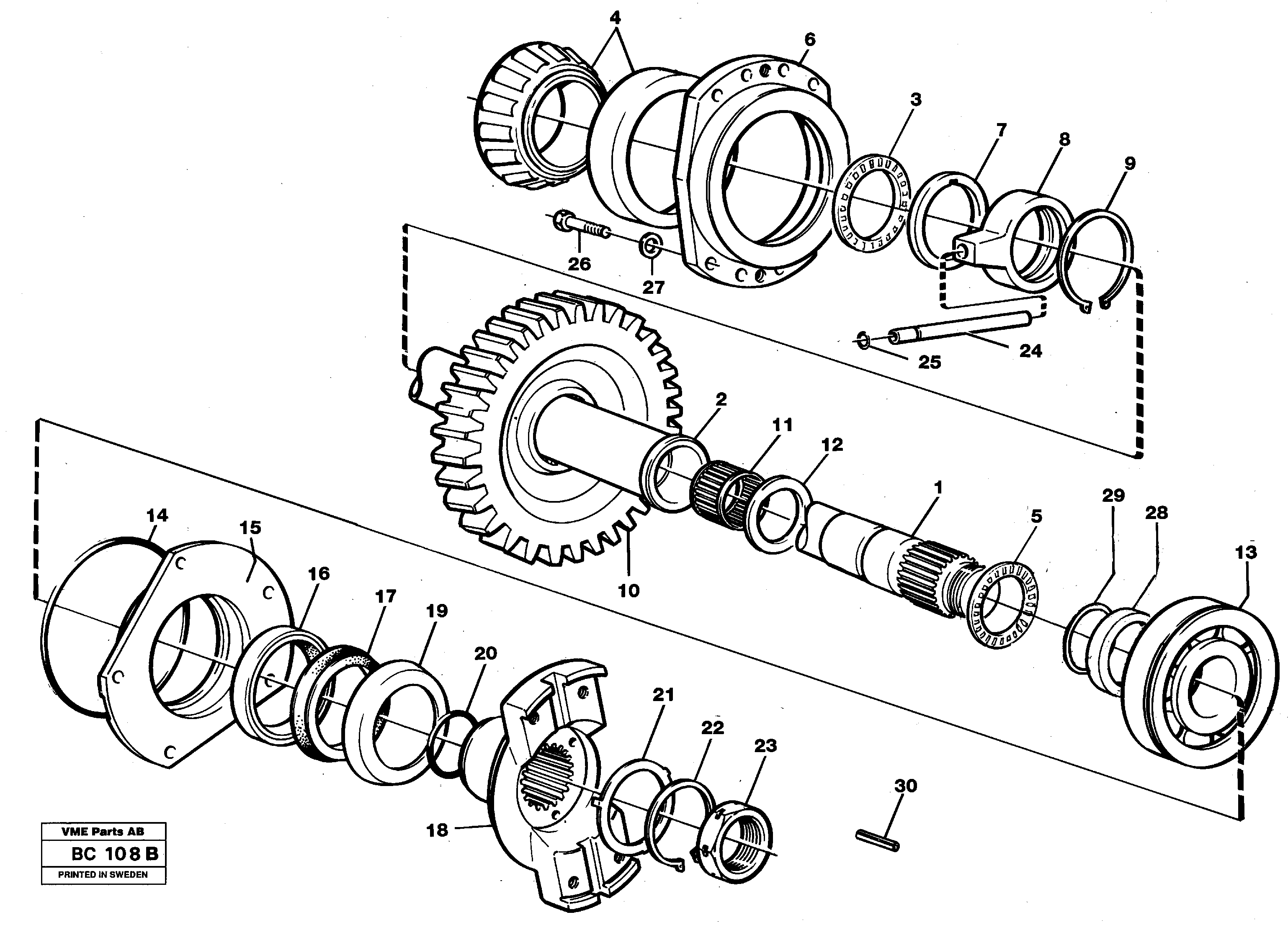 Схема запчастей Volvo A25C - 18276 Drive shaft drop box, Fl 652 C A25C VOLVO BM VOLVO BM A25C SER NO - 10256/ - 60911