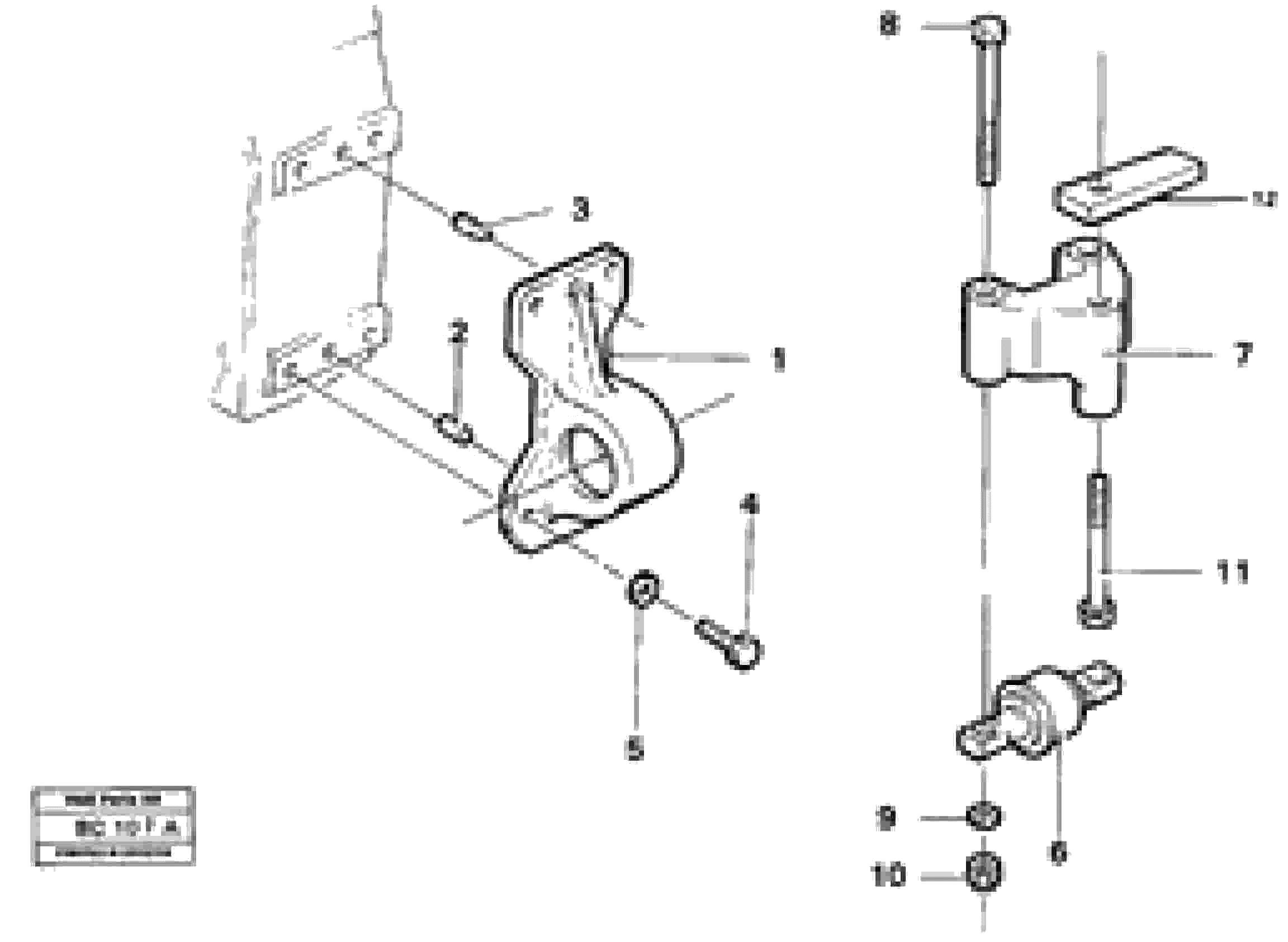Схема запчастей Volvo A25C - 26126 Drop box, mounting A25C VOLVO BM VOLVO BM A25C SER NO - 10256/ - 60911
