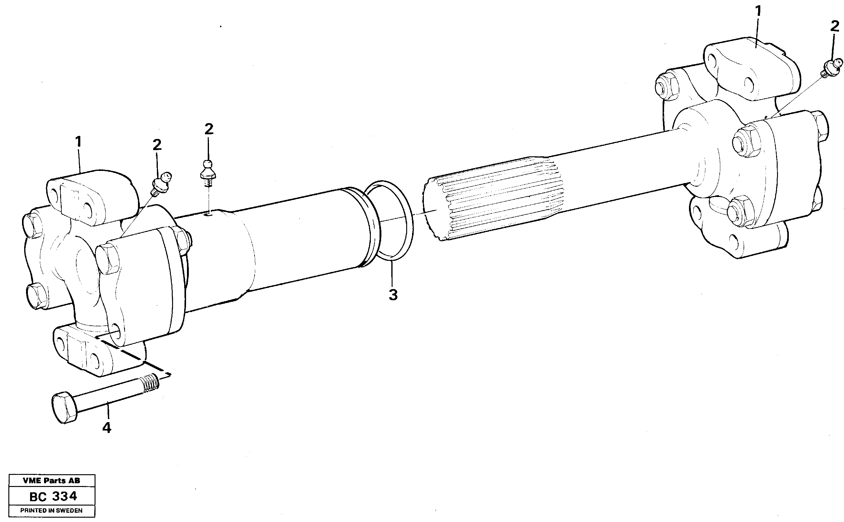 Схема запчастей Volvo A25C - 77773 Вал карданный A25C VOLVO BM VOLVO BM A25C SER NO - 10256/ - 60911