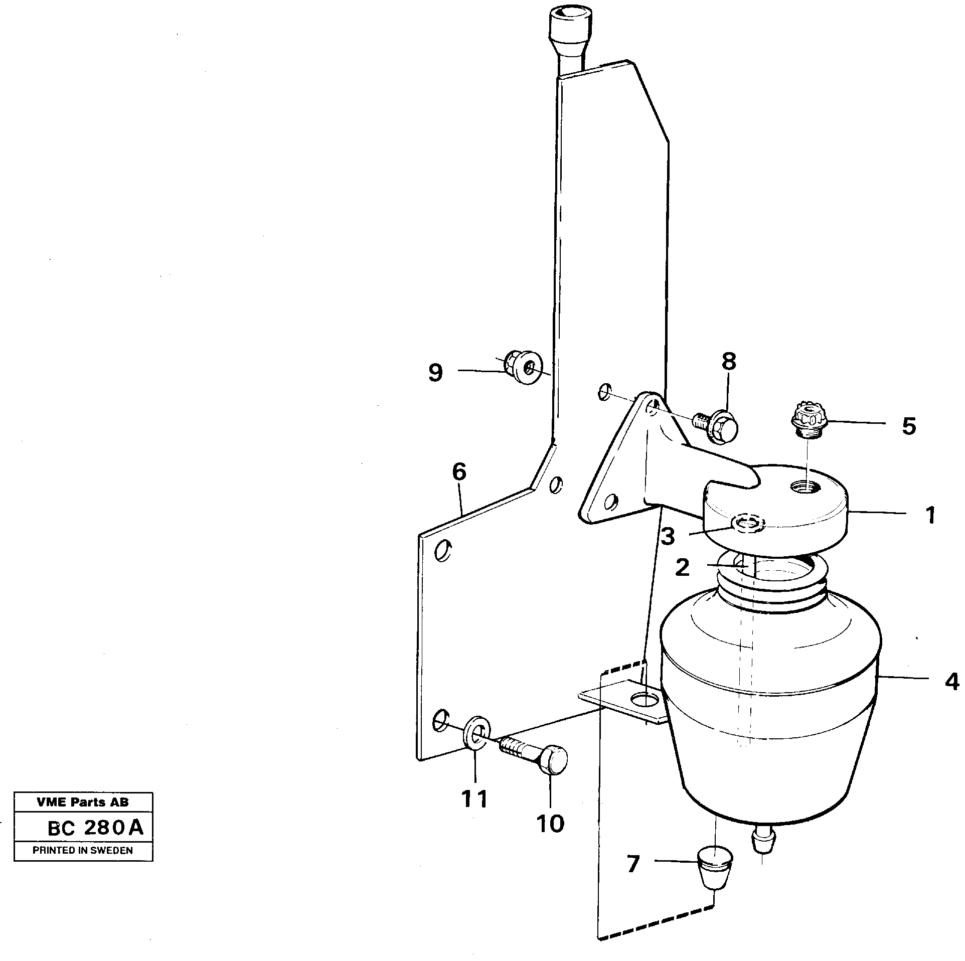 Схема запчастей Volvo A25C - 26606 Anti-freeze reservoir A25C VOLVO BM VOLVO BM A25C SER NO - 10256/ - 60911