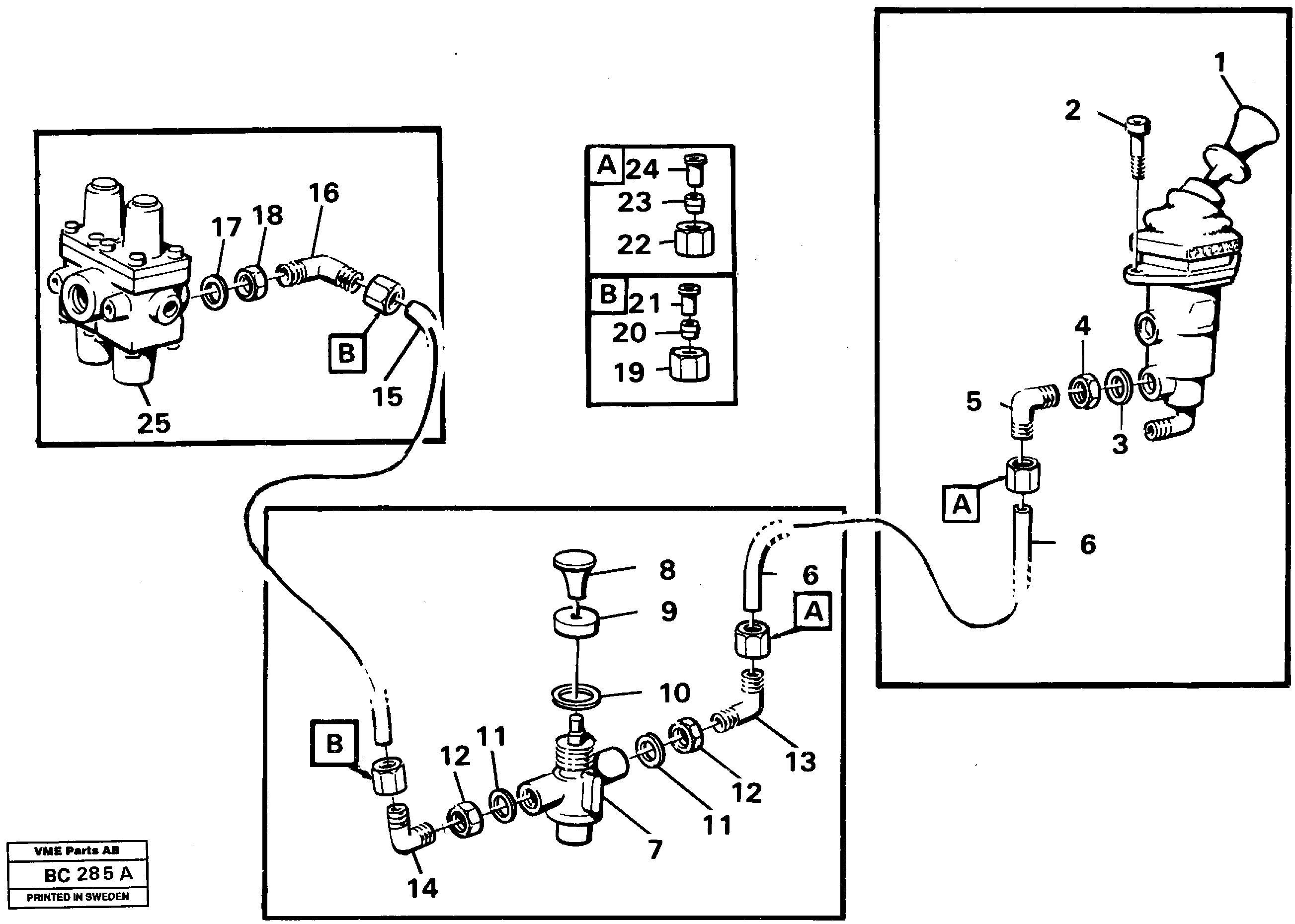 Схема запчастей Volvo A25C - 65476 Block.valve, Park.brake A25C VOLVO BM VOLVO BM A25C SER NO - 10256/ - 60911