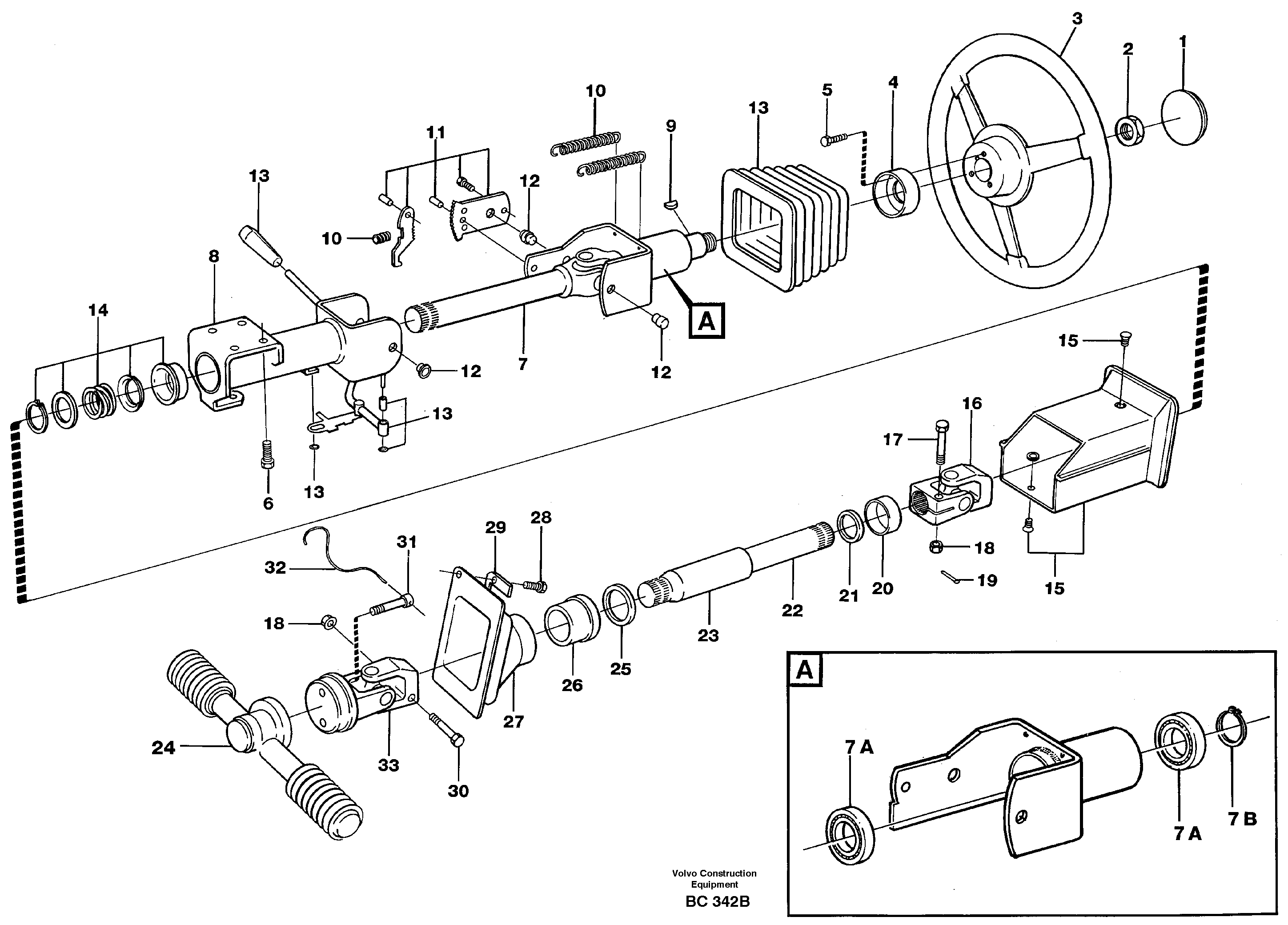 Схема запчастей Volvo A25C - 3839 Рулевая система A25C VOLVO BM VOLVO BM A25C SER NO - 10256/ - 60911
