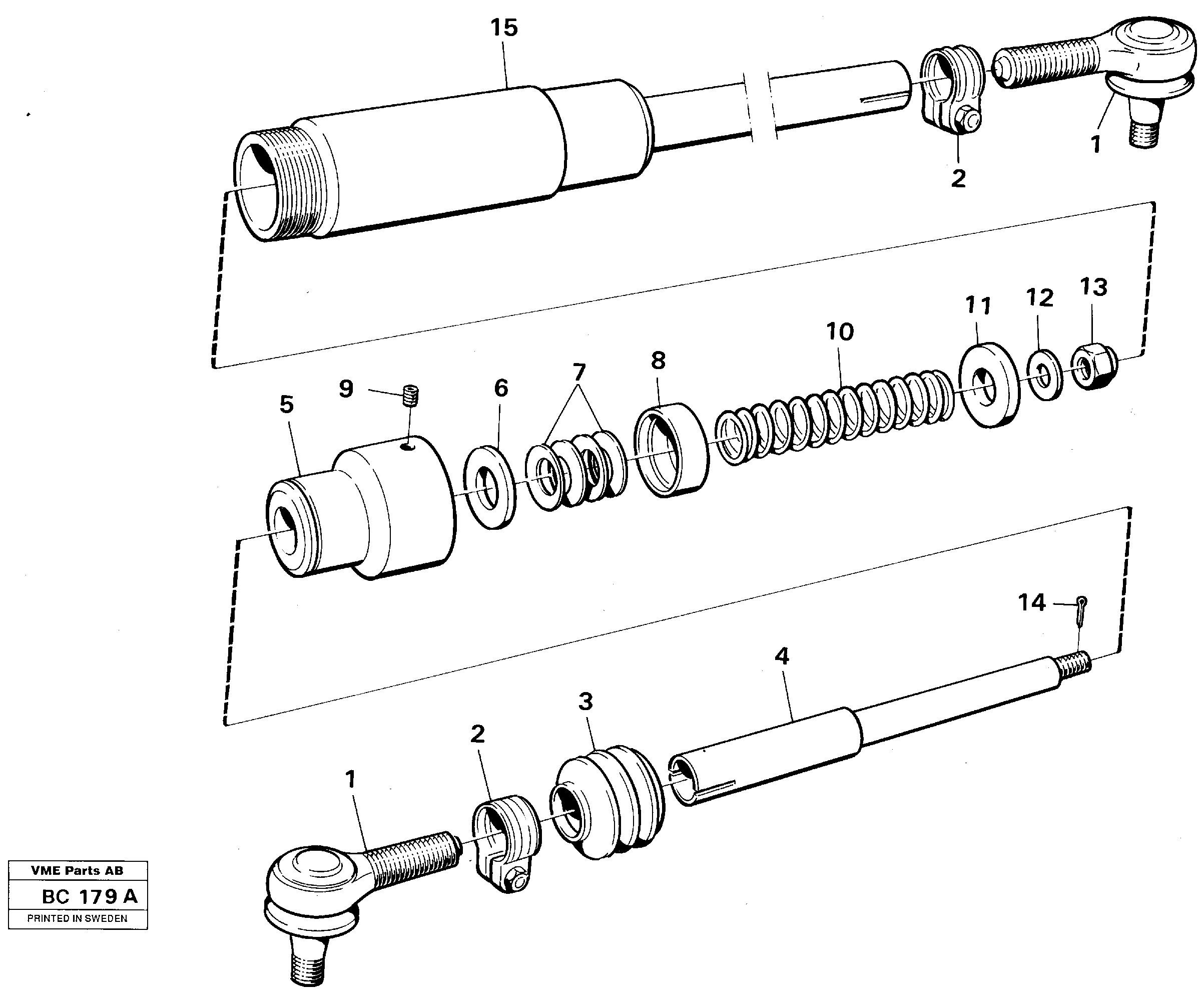 Схема запчастей Volvo A25C - 10581 Drag rod A25C VOLVO BM VOLVO BM A25C SER NO - 10256/ - 60911