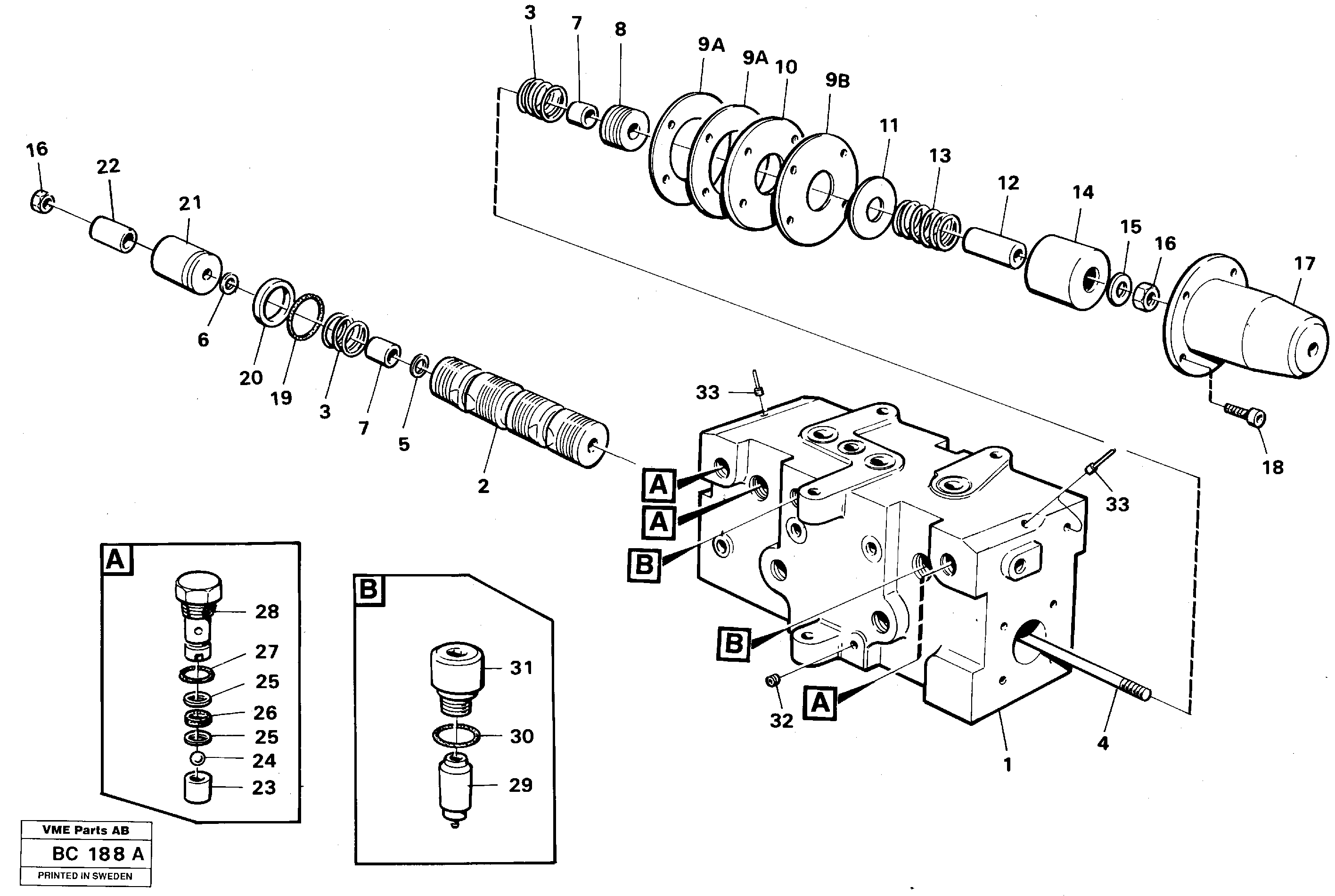 Схема запчастей Volvo A25C - 10582 Steering unit A25C VOLVO BM VOLVO BM A25C SER NO - 10256/ - 60911