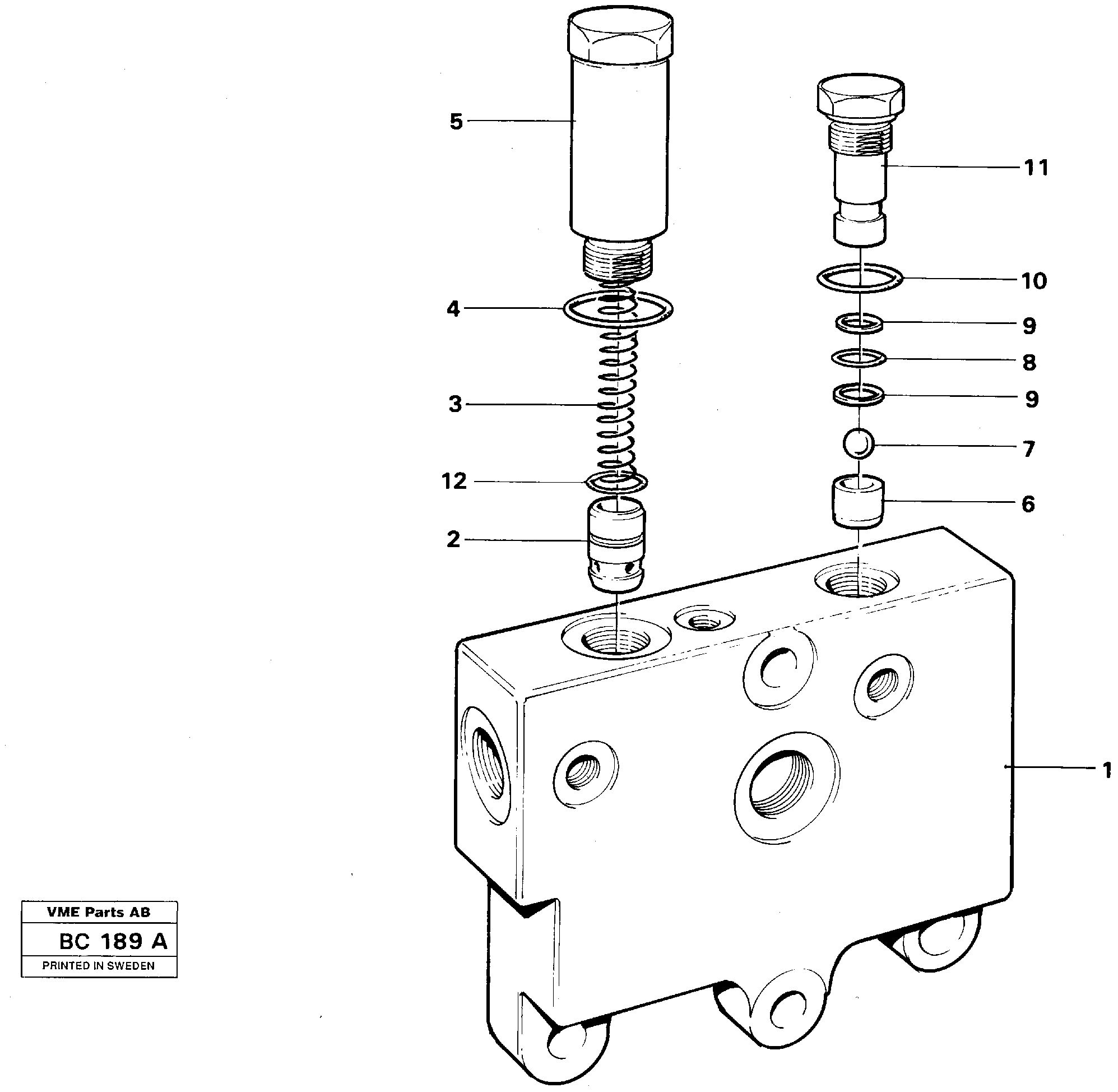 Схема запчастей Volvo A25C - 10583 Valve, circuit body and return valve A25C VOLVO BM VOLVO BM A25C SER NO - 10256/ - 60911