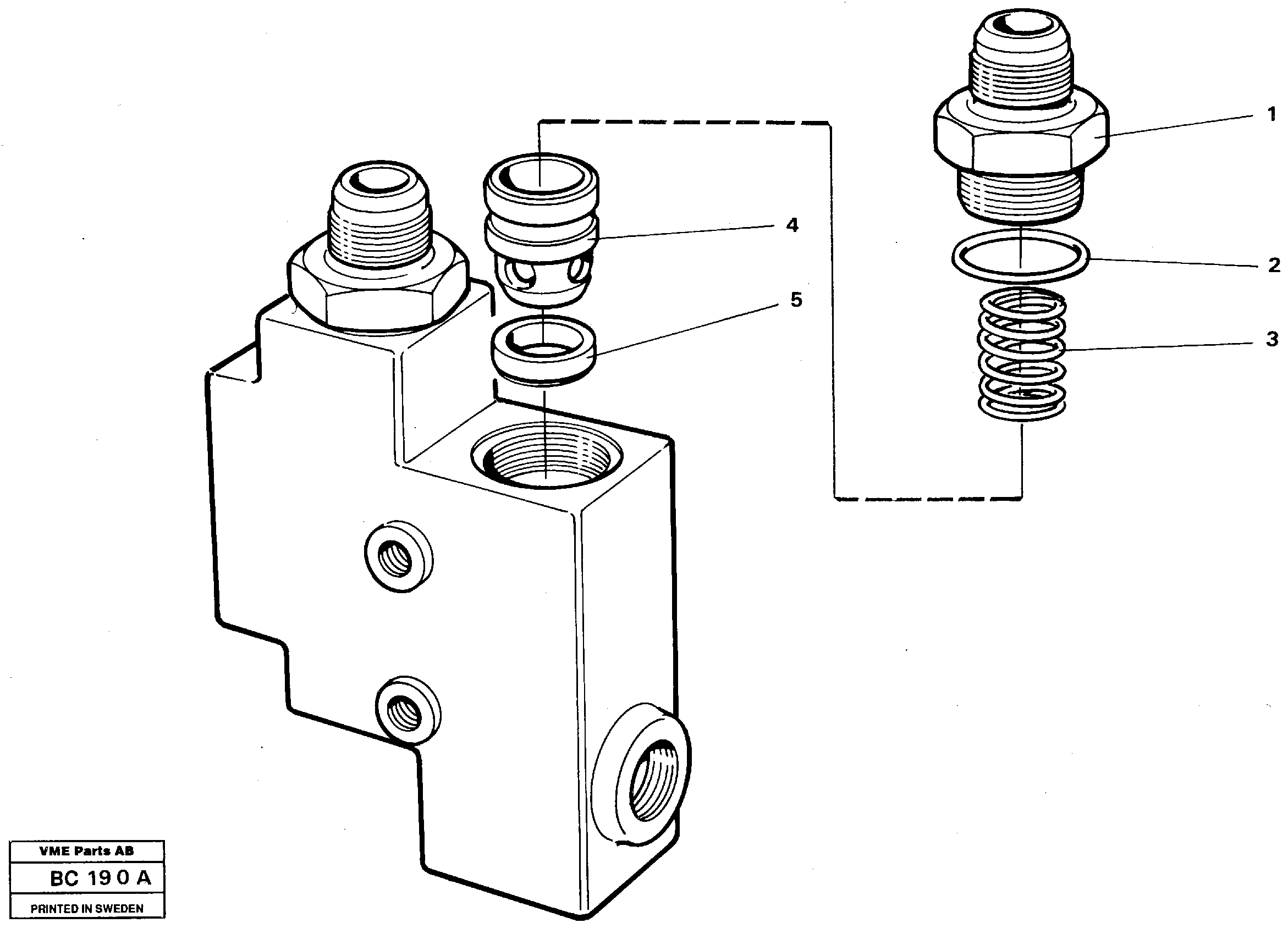 Схема запчастей Volvo A25C - 10584 Клапан обратный A25C VOLVO BM VOLVO BM A25C SER NO - 10256/ - 60911
