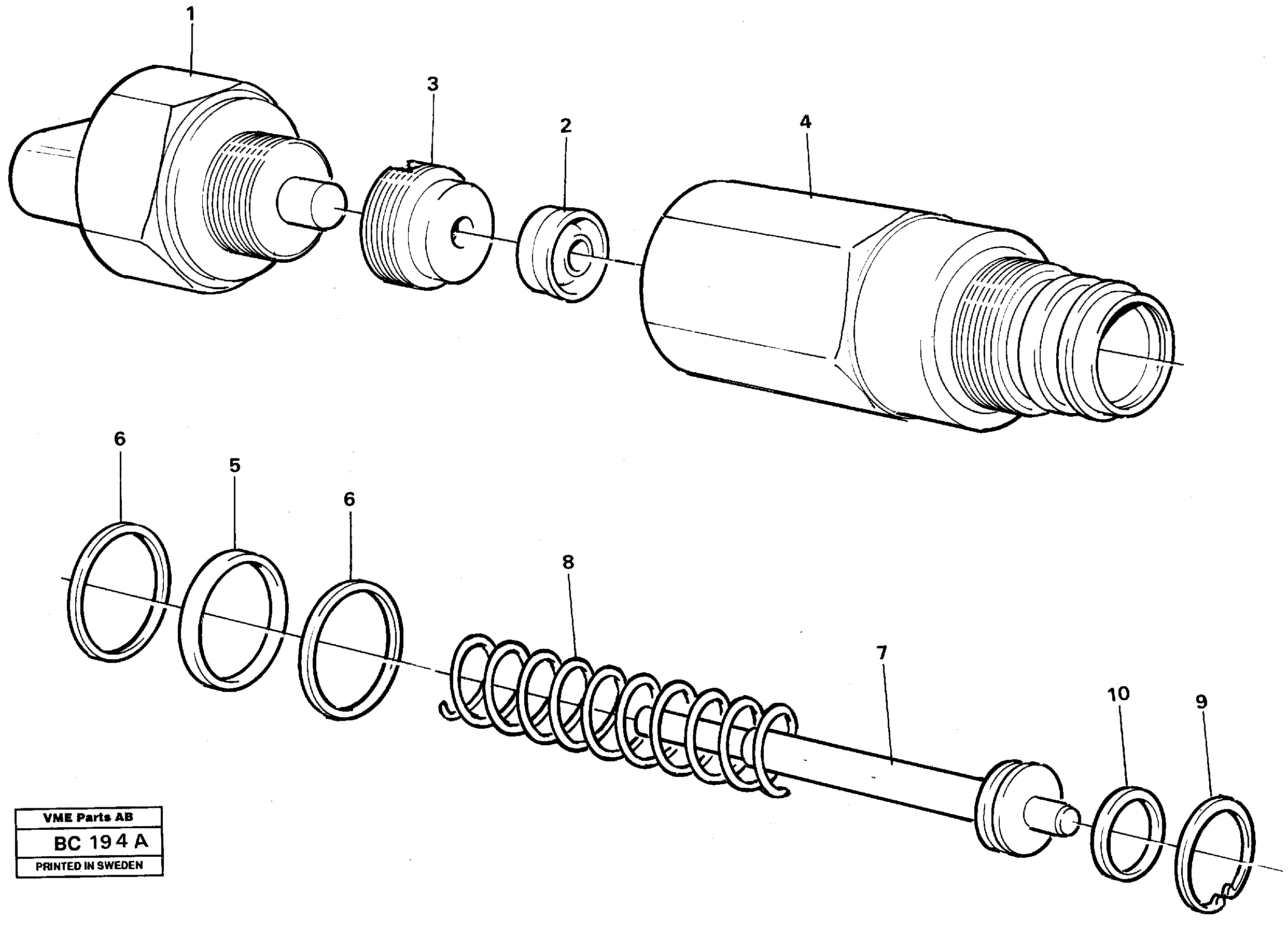 Схема запчастей Volvo A25C - 26613 Pressure sensor A25C VOLVO BM VOLVO BM A25C SER NO - 10256/ - 60911