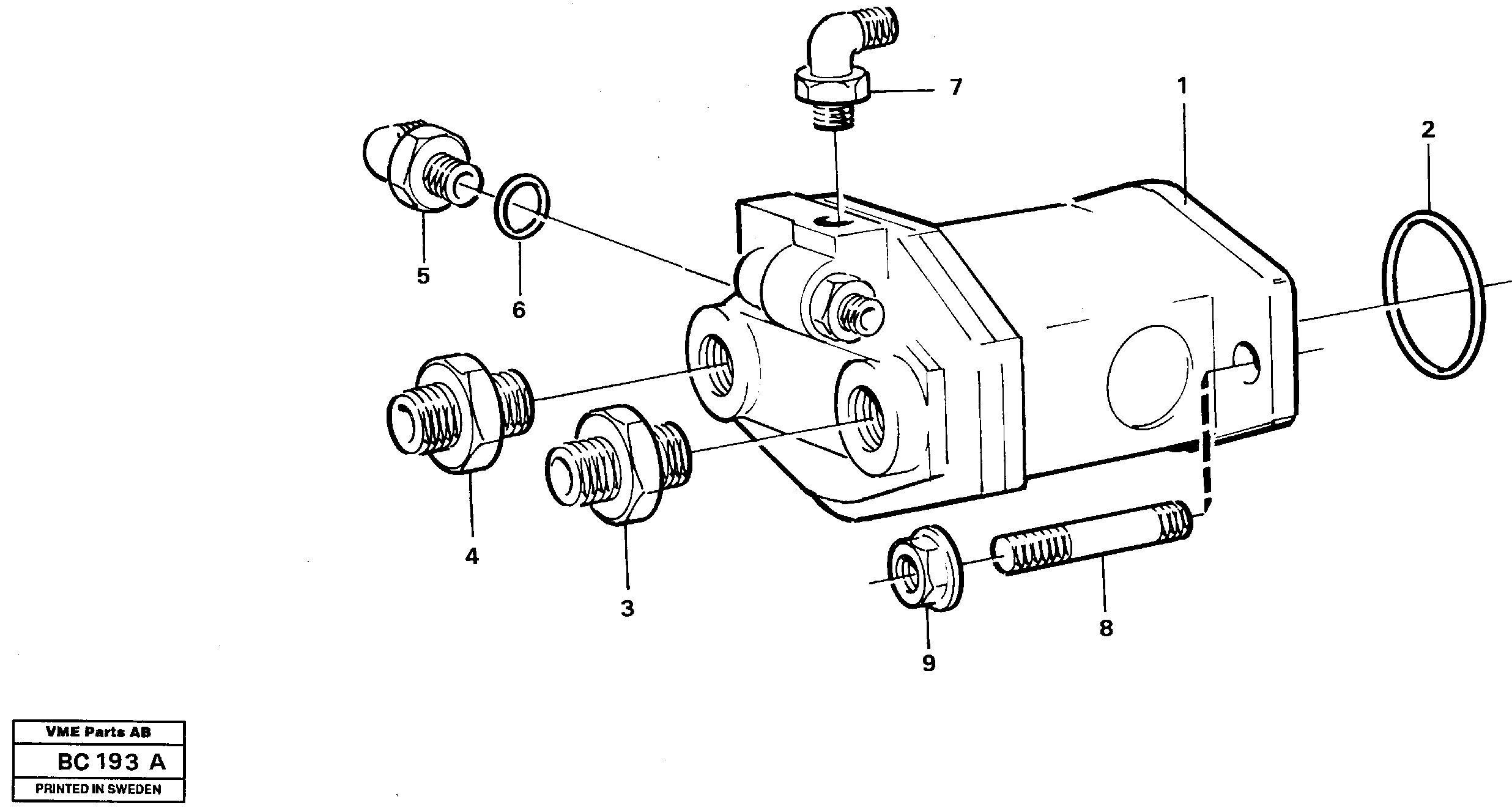 Схема запчастей Volvo A25C - 52478 Hydraulic pump with fitting parts A25C VOLVO BM VOLVO BM A25C SER NO - 10256/ - 60911