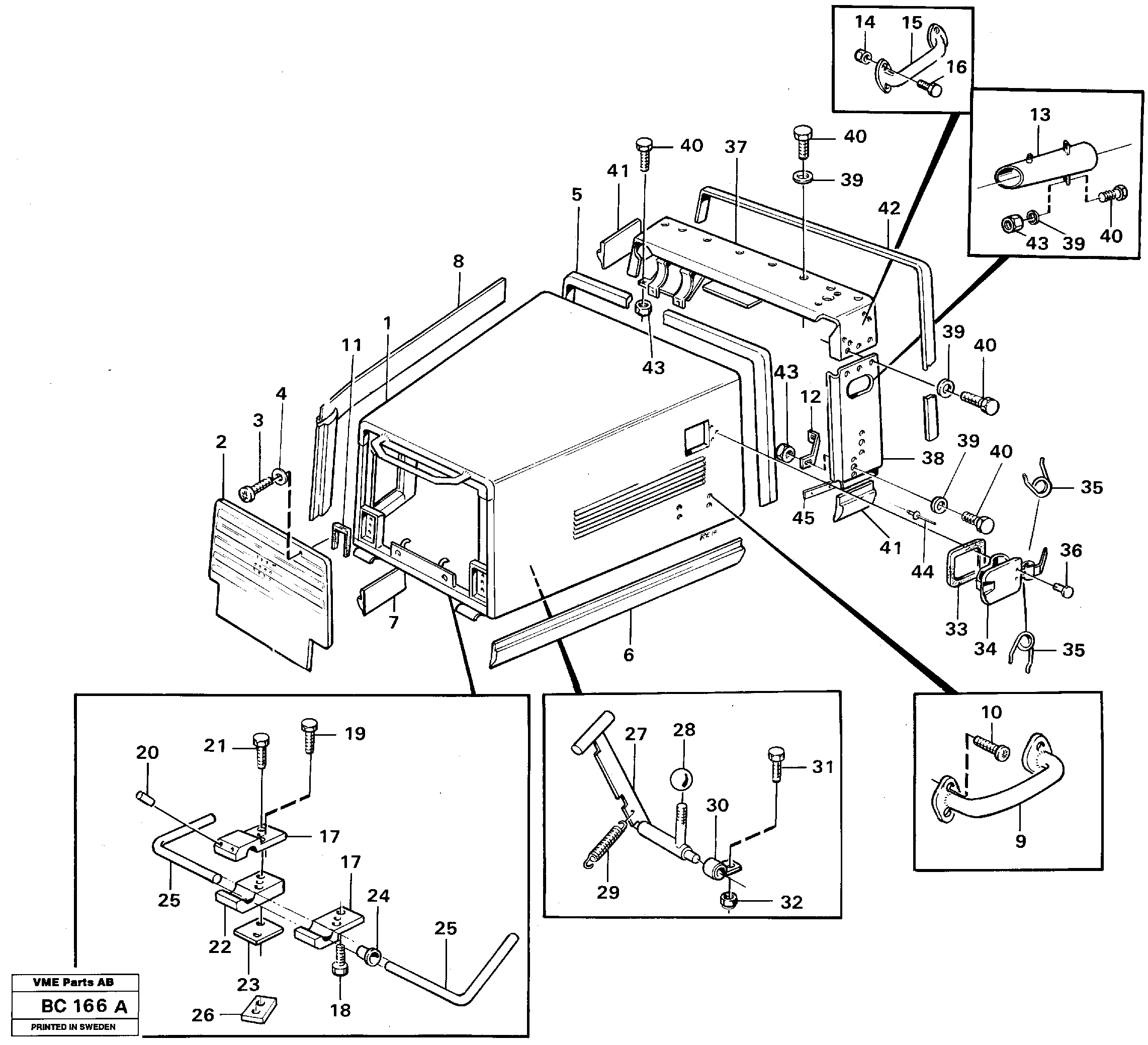 Схема запчастей Volvo A25C - 25516 Engine hood A25C VOLVO BM VOLVO BM A25C SER NO - 10256/ - 60911