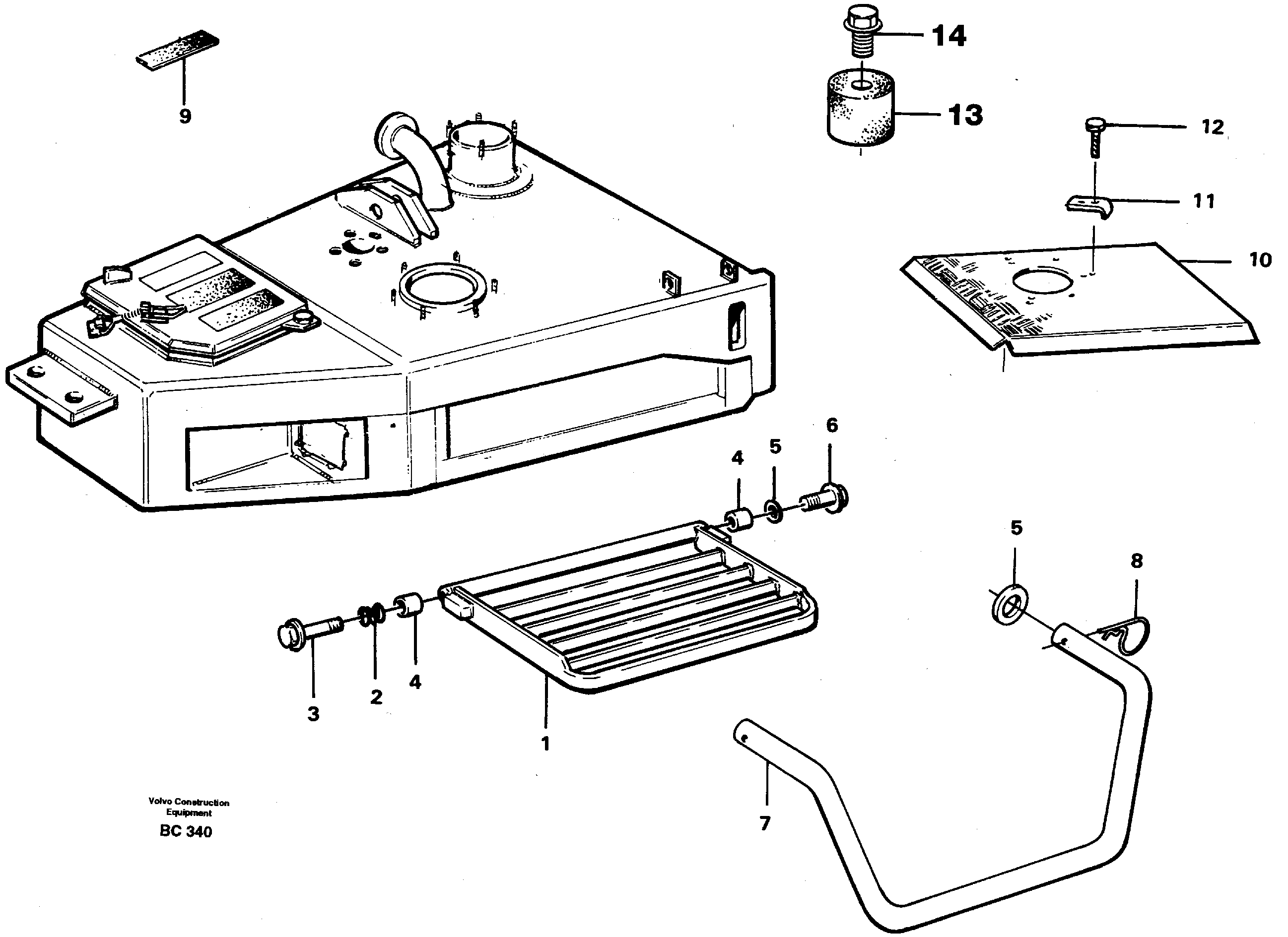 Схема запчастей Volvo A25C - 25520 Foot step A25C VOLVO BM VOLVO BM A25C SER NO - 10256/ - 60911