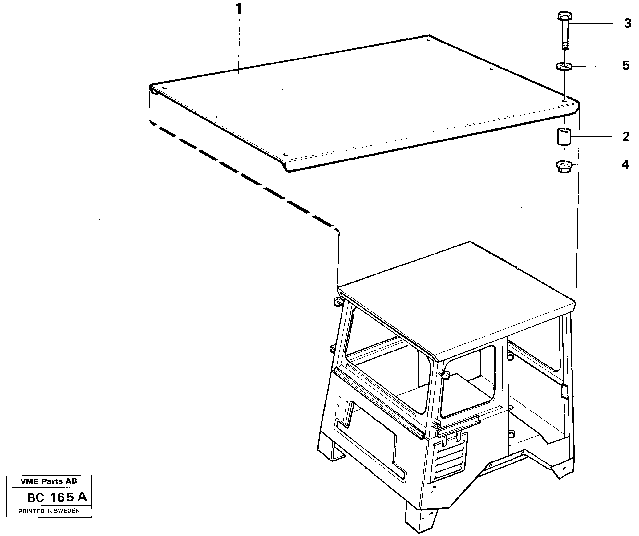Схема запчастей Volvo A25C - 62862 Protecting roof Std Usa A25C VOLVO BM VOLVO BM A25C SER NO - 10256/ - 60911