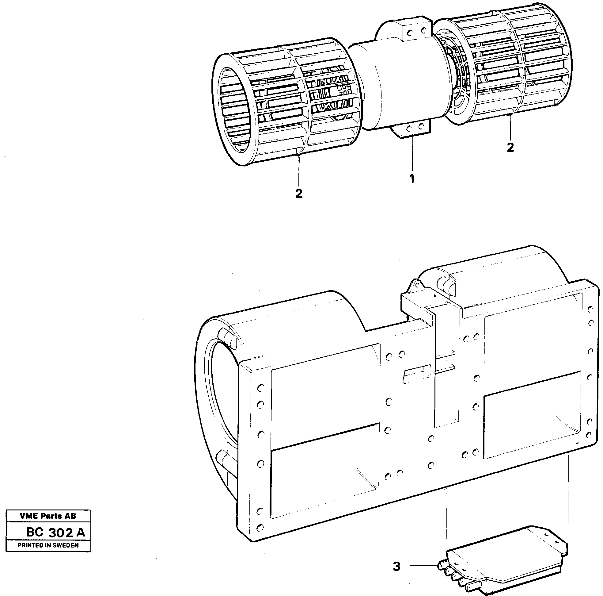 Схема запчастей Volvo A25C - 28924 Fan A25C VOLVO BM VOLVO BM A25C SER NO - 10256/ - 60911