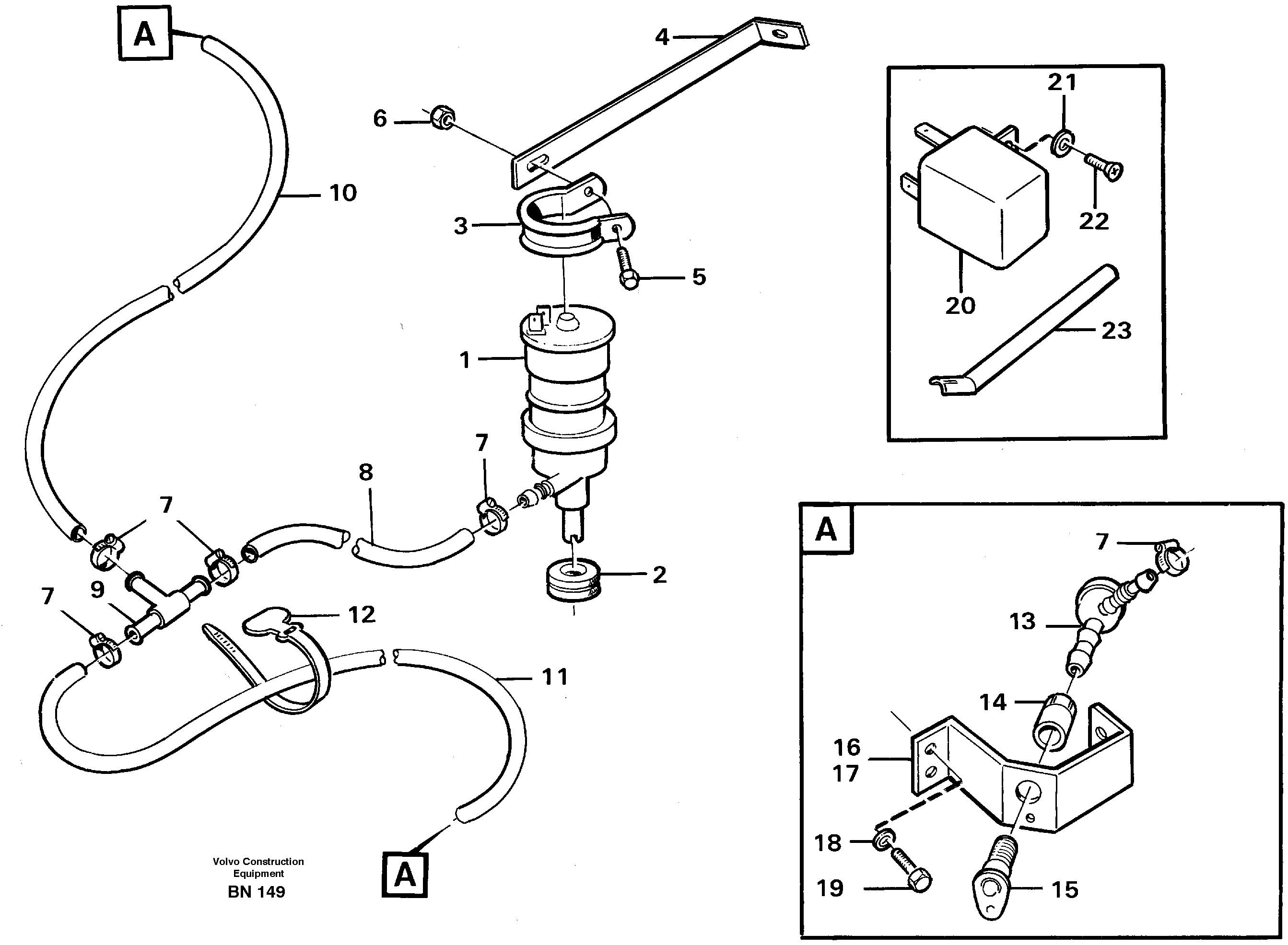 Схема запчастей Volvo A25C - 67863 Headlight washer A25C