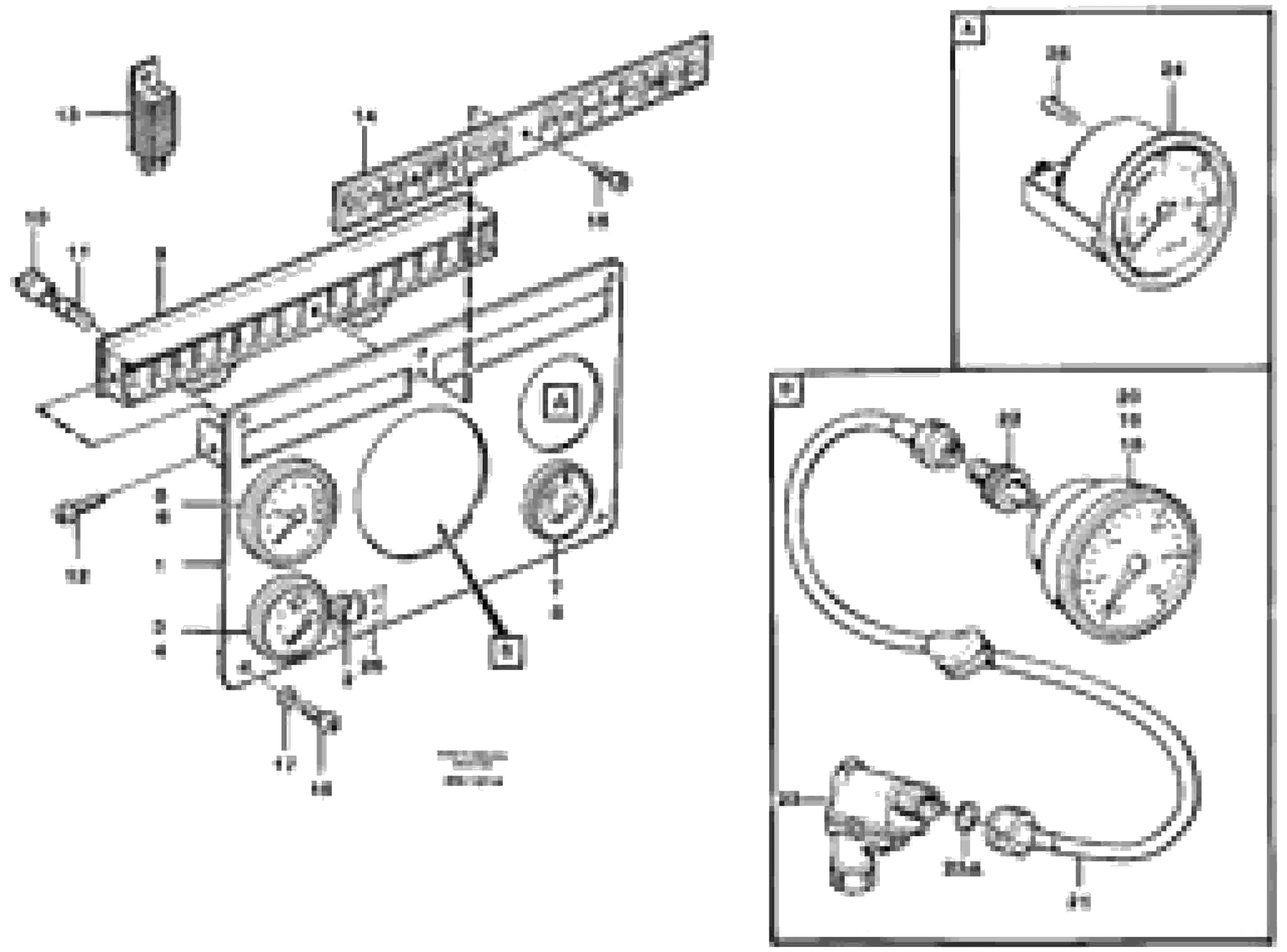 Схема запчастей Volvo A25C - 59365 Instrument panel, middle A25C