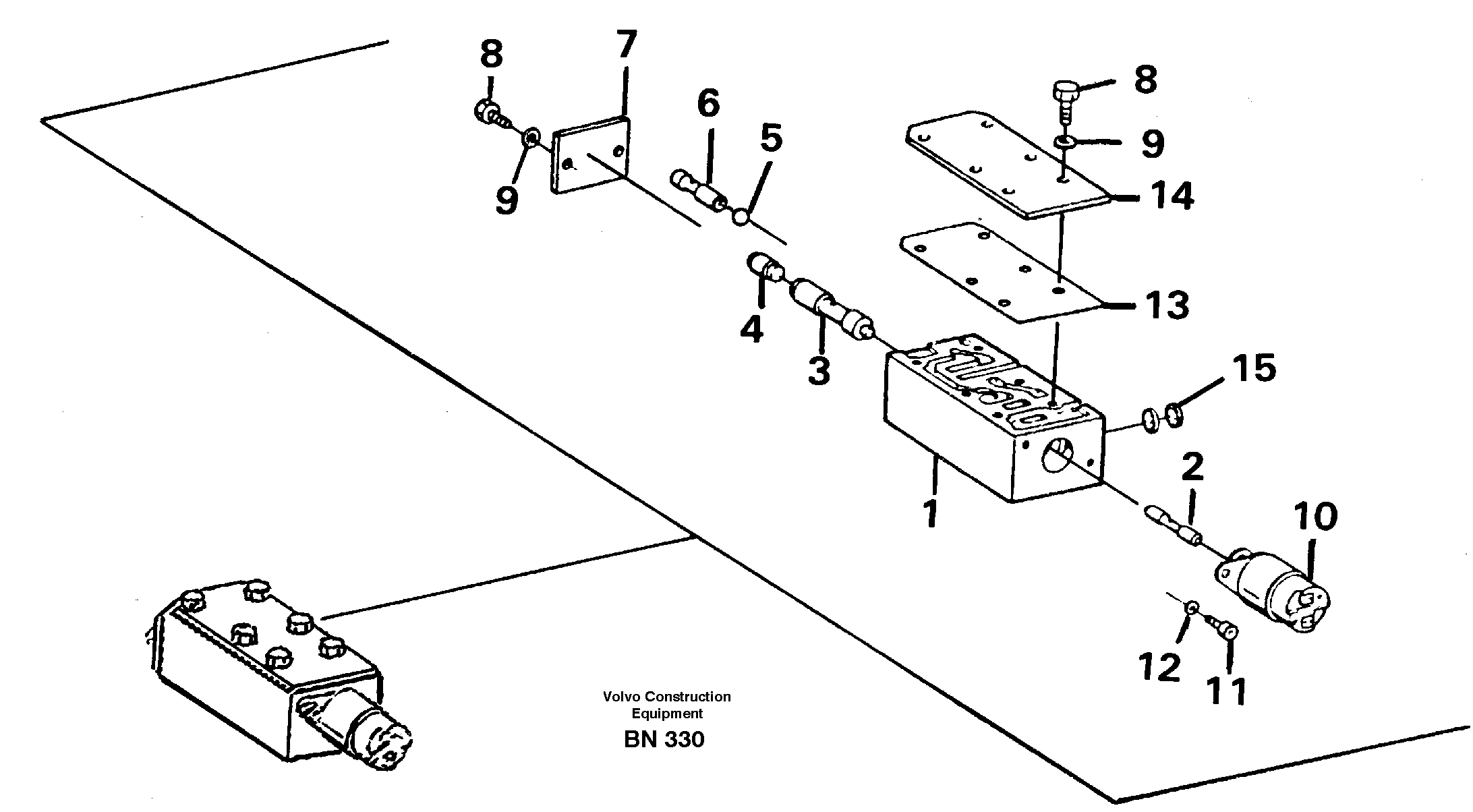 Схема запчастей Volvo A25C - 34710 Valve, circuit body and return valve A25C