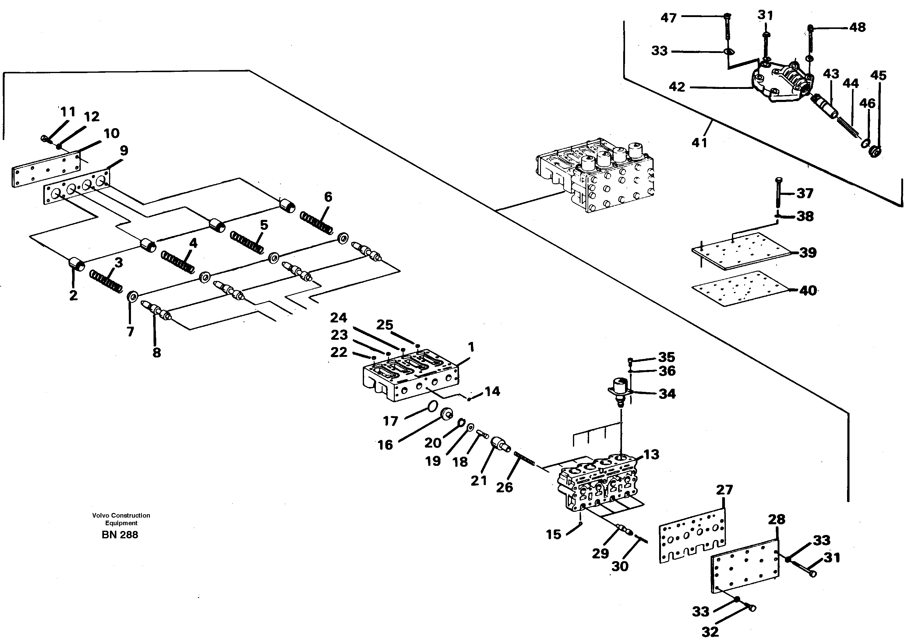 Схема запчастей Volvo A25C - 63960 Valve block A25C